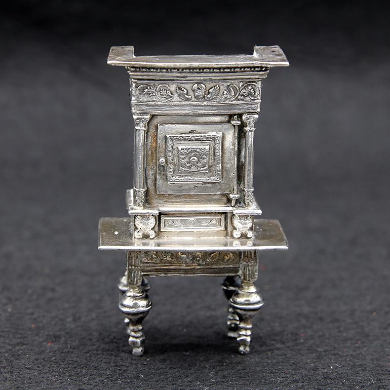 19th Century Miniature Sterling Silver Furniture from Paris. C1880 For Sale