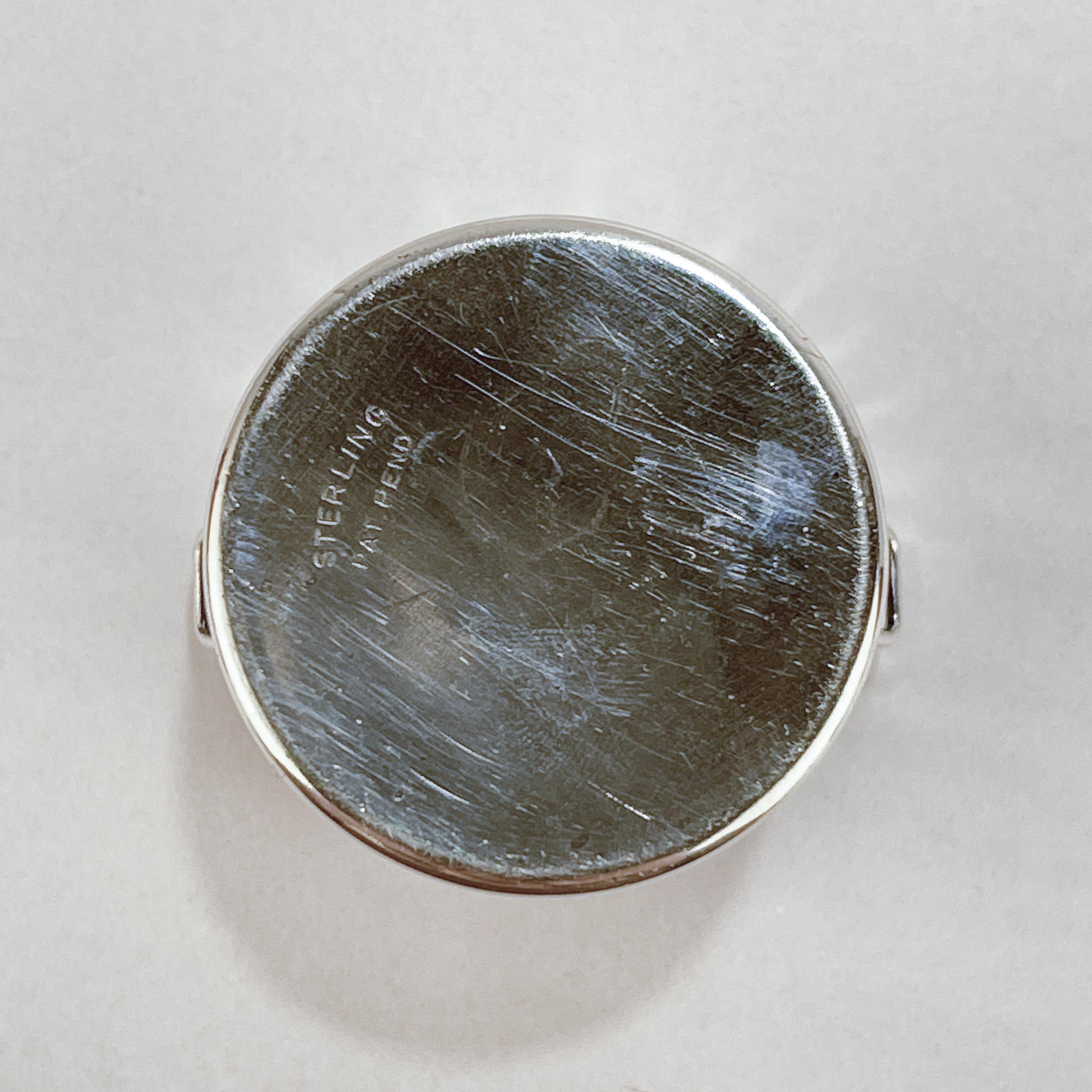 Miniature Sterling Silver Trash Can Form Tooth Pick or Cocktail Spear Holder 2