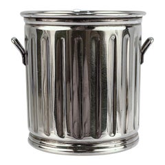 Miniature Sterling Silver Trash Can Form Tooth Pick or Cocktail Spear Holder