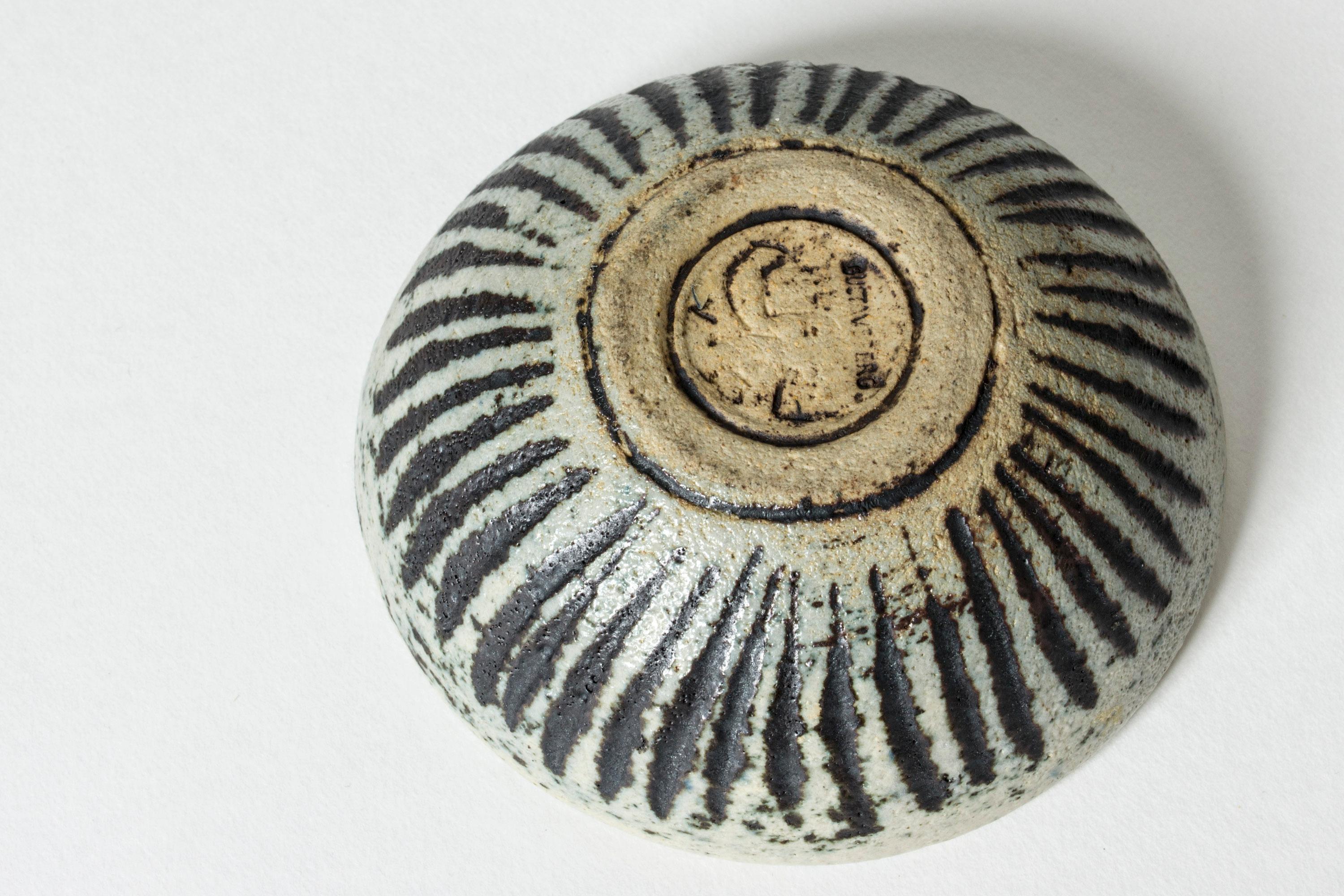 Mid-20th Century Miniature Stoneware Bowl by Anders B. Liljefors, Gustavsberg, Sweden, 1950s