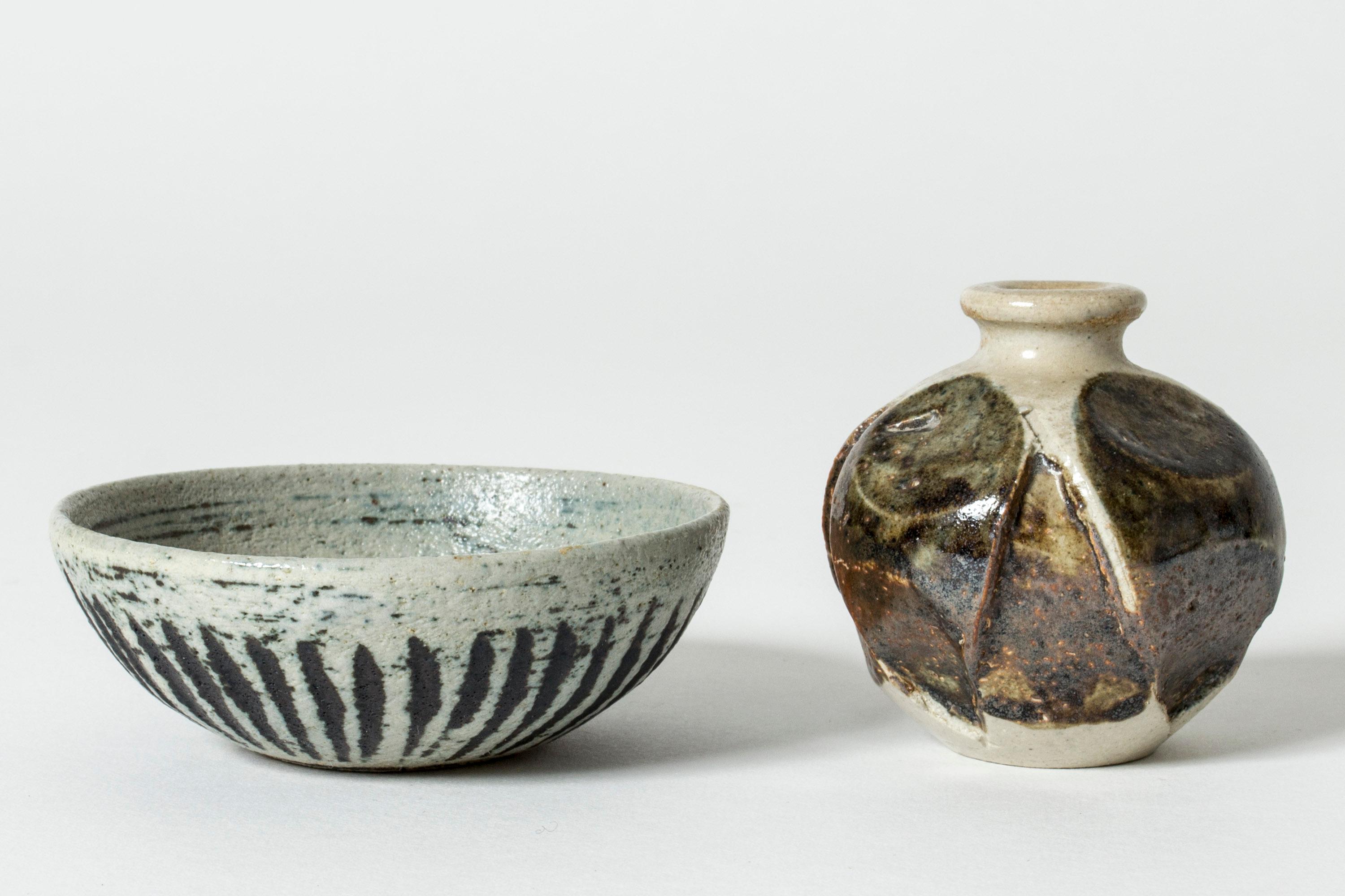 Miniature Stoneware Bowl by Anders B. Liljefors, Gustavsberg, Sweden, 1950s 1