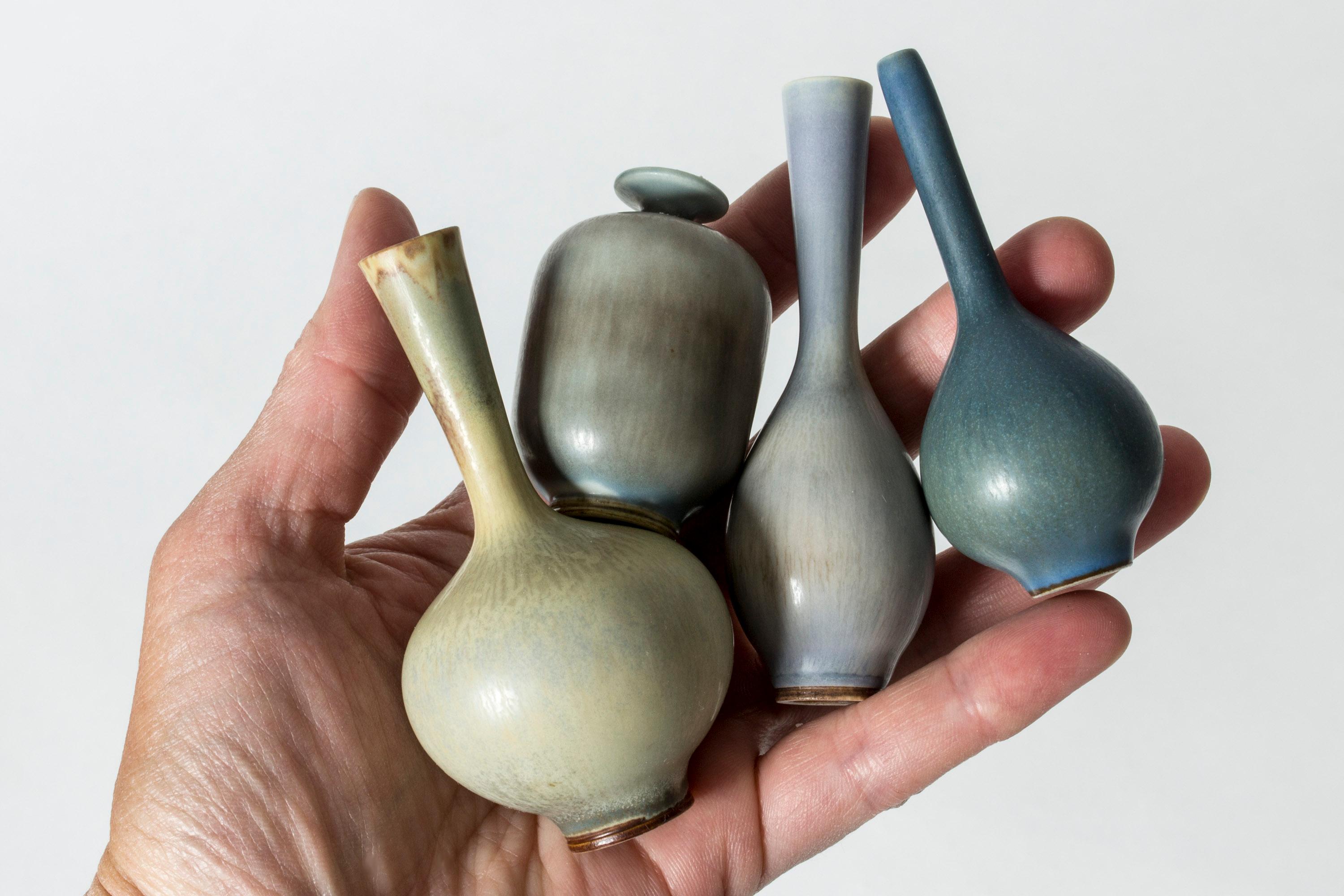 Miniature Stoneware Vase by Berndt Friberg for Gustavsberg, Sweden, 1950s 3