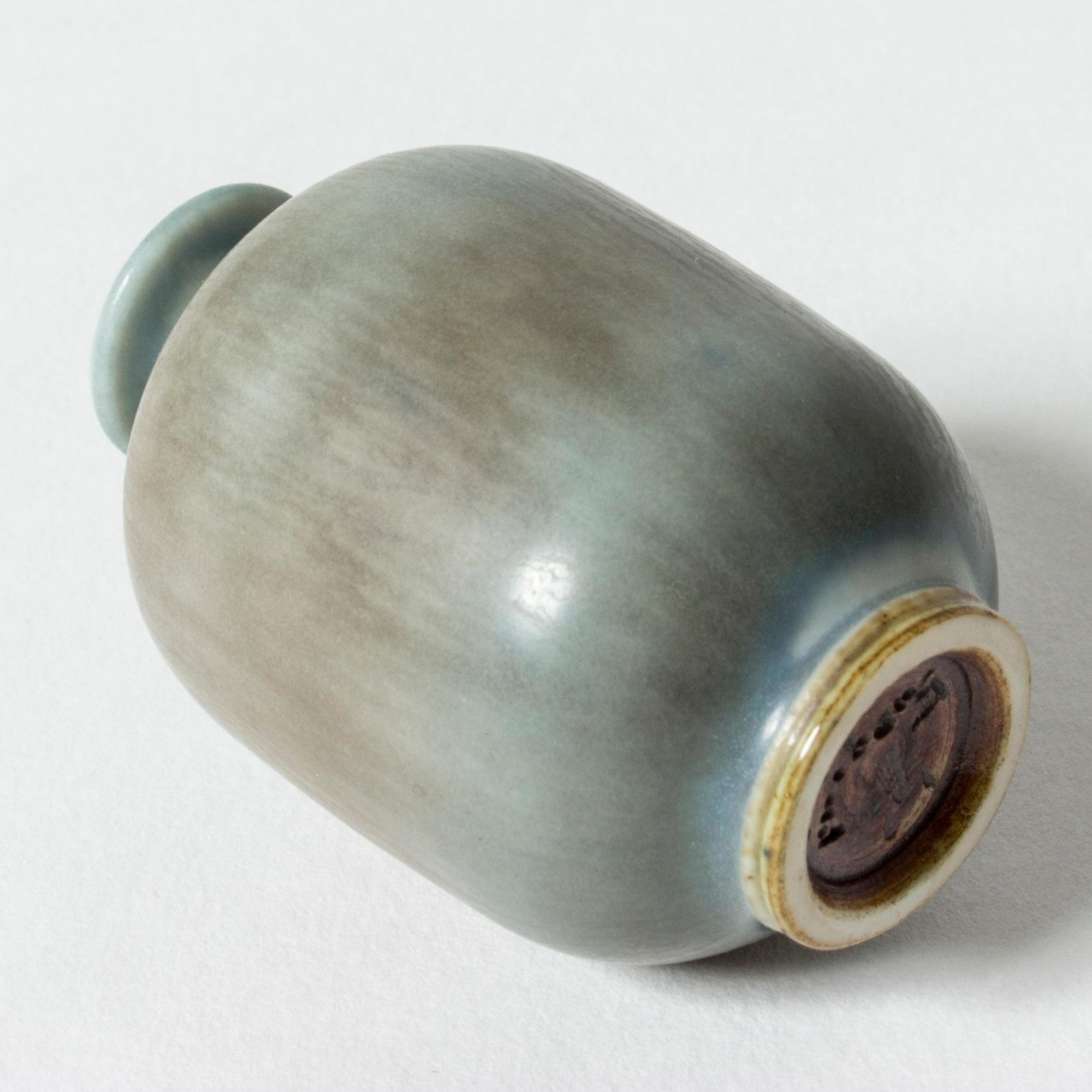 Scandinavian Modern Miniature Stoneware Vase by Berndt Friberg for Gustavsberg, Sweden, 1950s