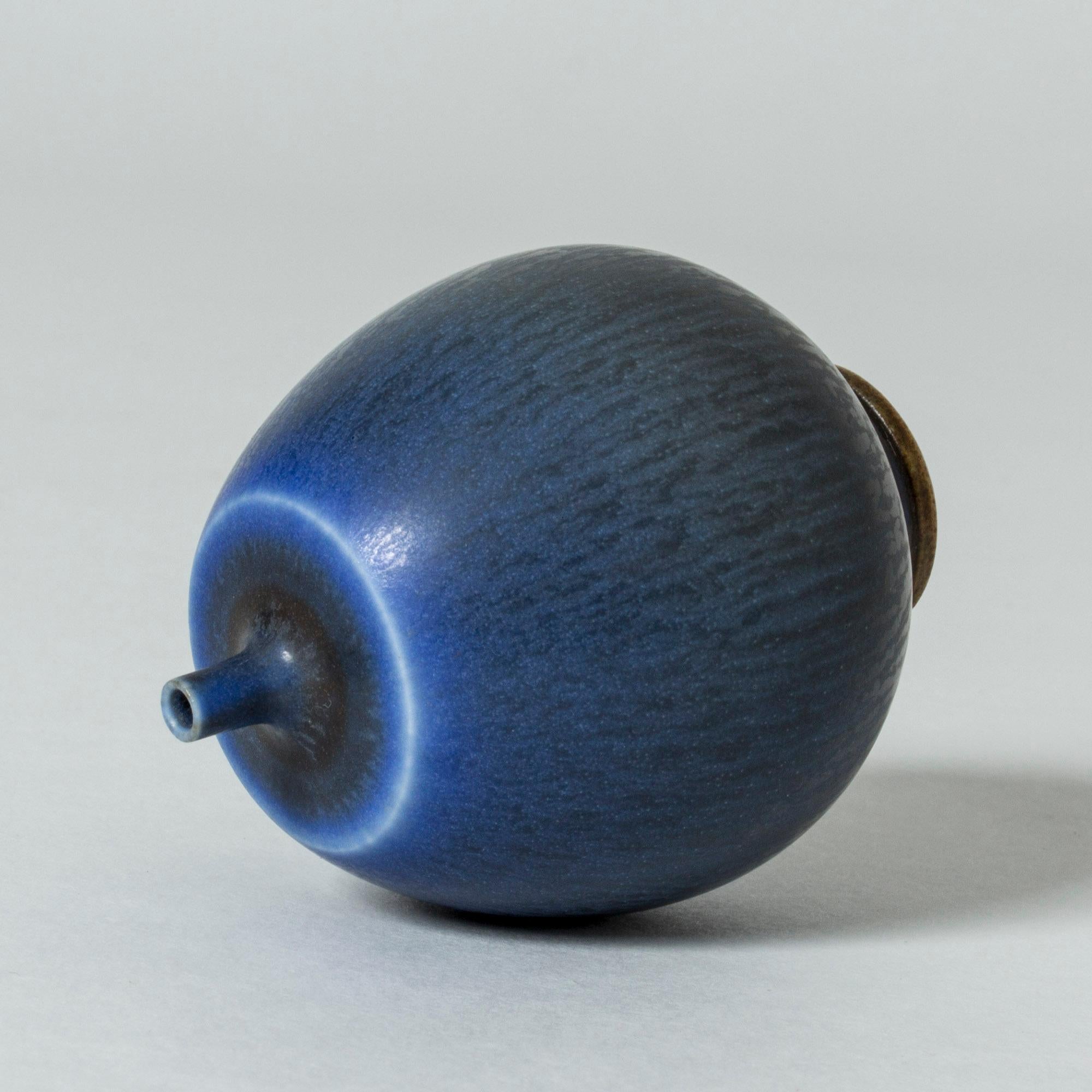 Scandinavian Modern Miniature Stoneware Vase by Berndt Friberg
