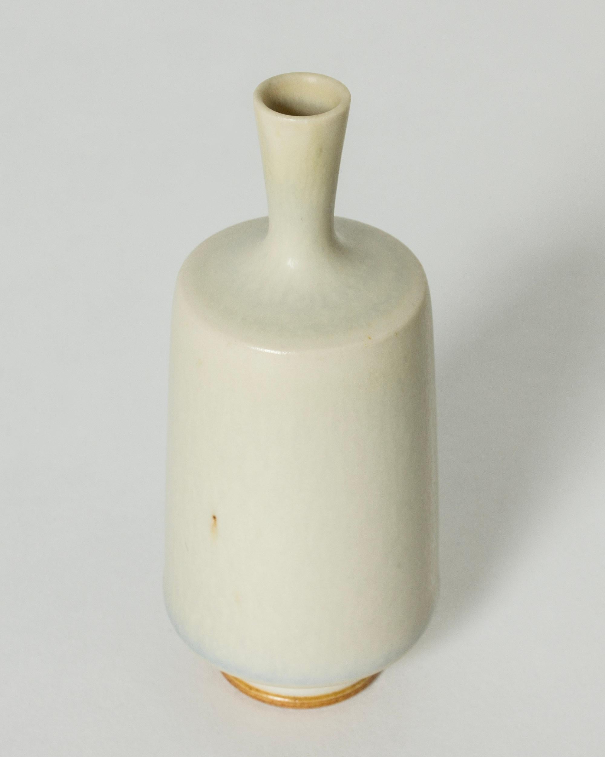 Scandinavian Modern Miniature Stoneware Vase by Berndt Friberg, Gustavsberg, Sweden, 1950s For Sale
