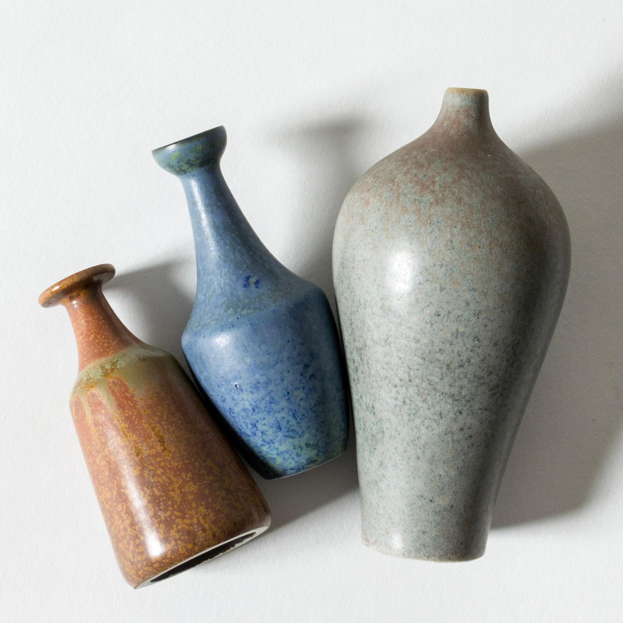 Swedish Miniature Stoneware Vases by Gunnar Nylund for Rörstrand, Sweden, 1940s
