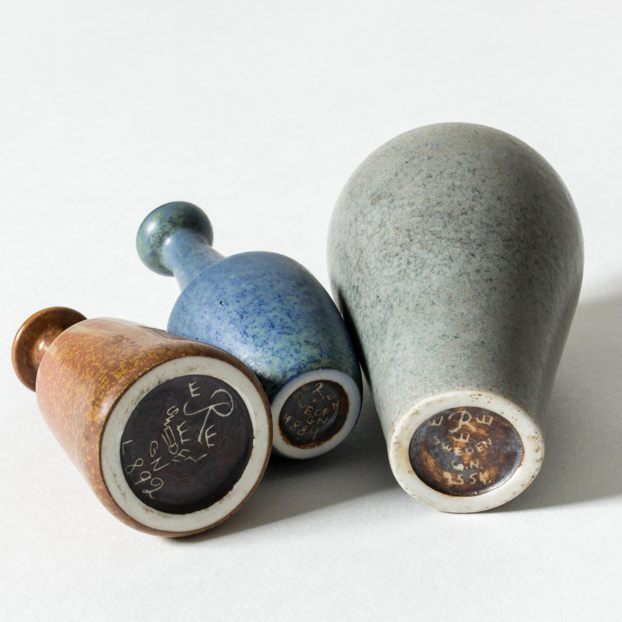 Miniature Stoneware Vases by Gunnar Nylund for Rörstrand, Sweden, 1940s In Good Condition In Stockholm, SE