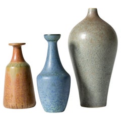 Vases miniatures en grès de Gunnar Nylund pour Rörstrand, Suède, années 1940