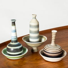 Miniature Stoneware Vases by Gunnar Nylund for Rörstrand, Sweden, 1950s