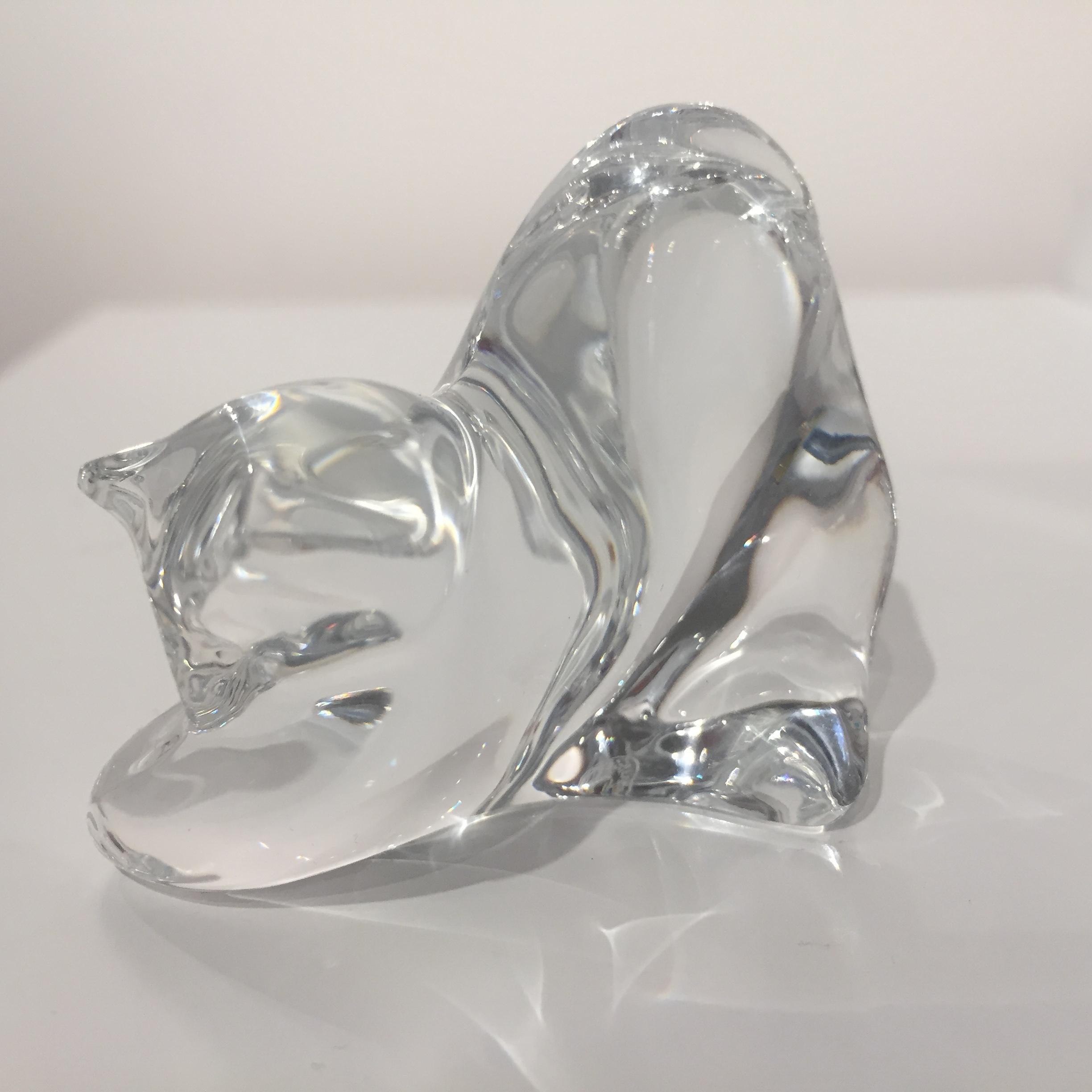 Miniature Stylized Cat by Baccarat In Good Condition In San Diego, CA