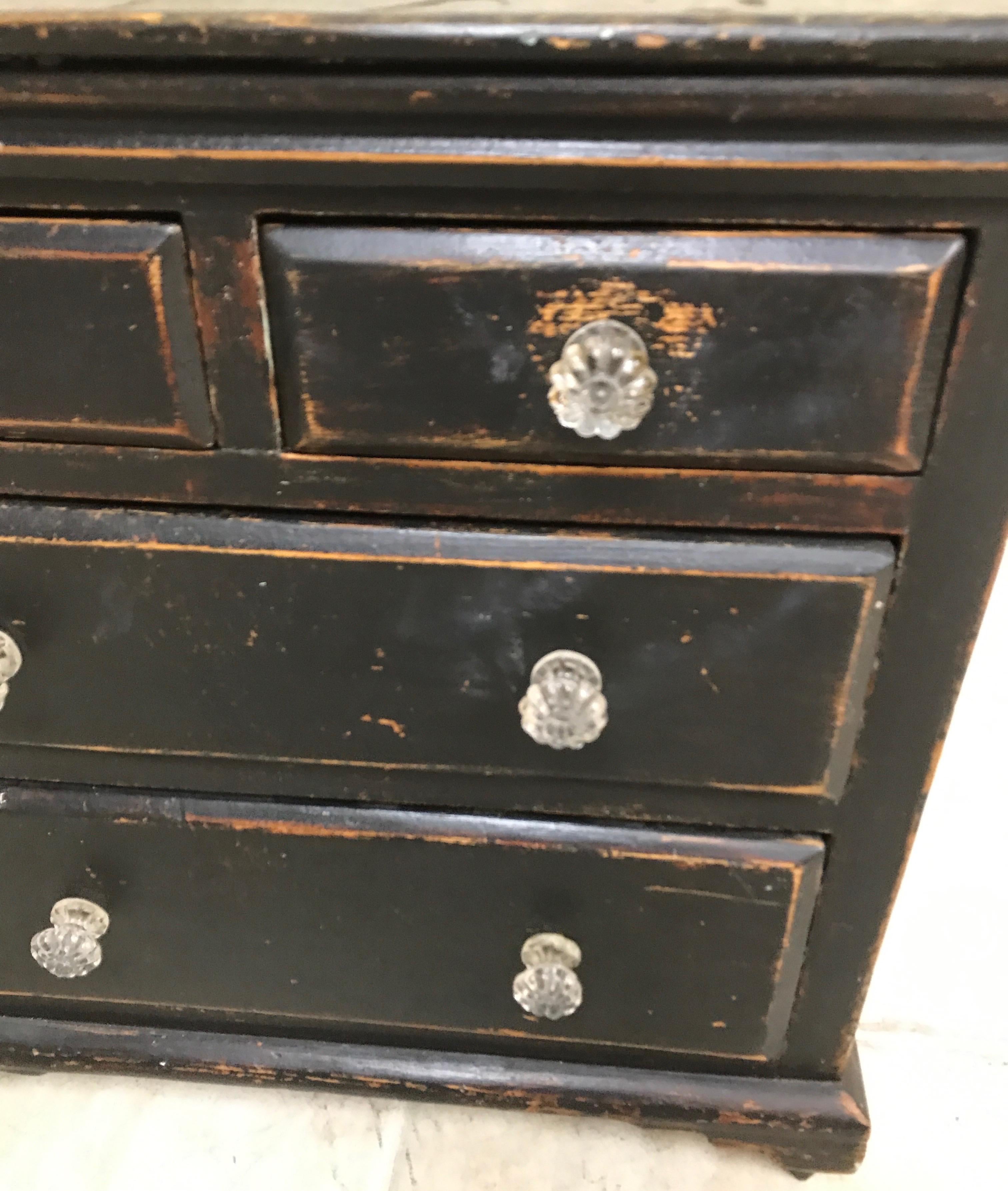 Miniature Swedish Four-Drawer Chest In Good Condition For Sale In West Palm Beach, FL