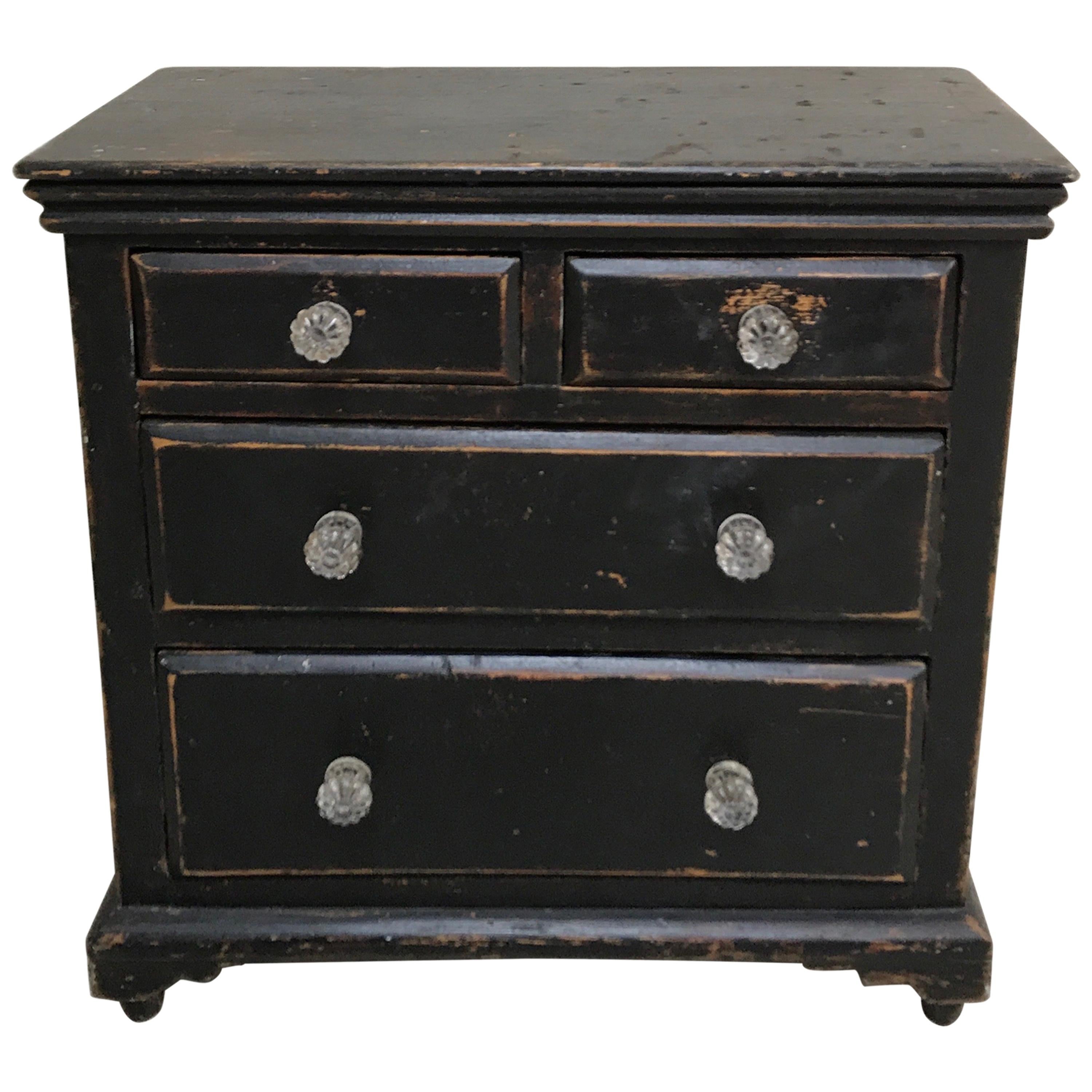 Miniature Swedish Four-Drawer Chest For Sale