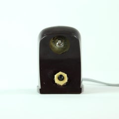 Miniature Table Lamp in Bakelite, Czechoslovakia, 1930s