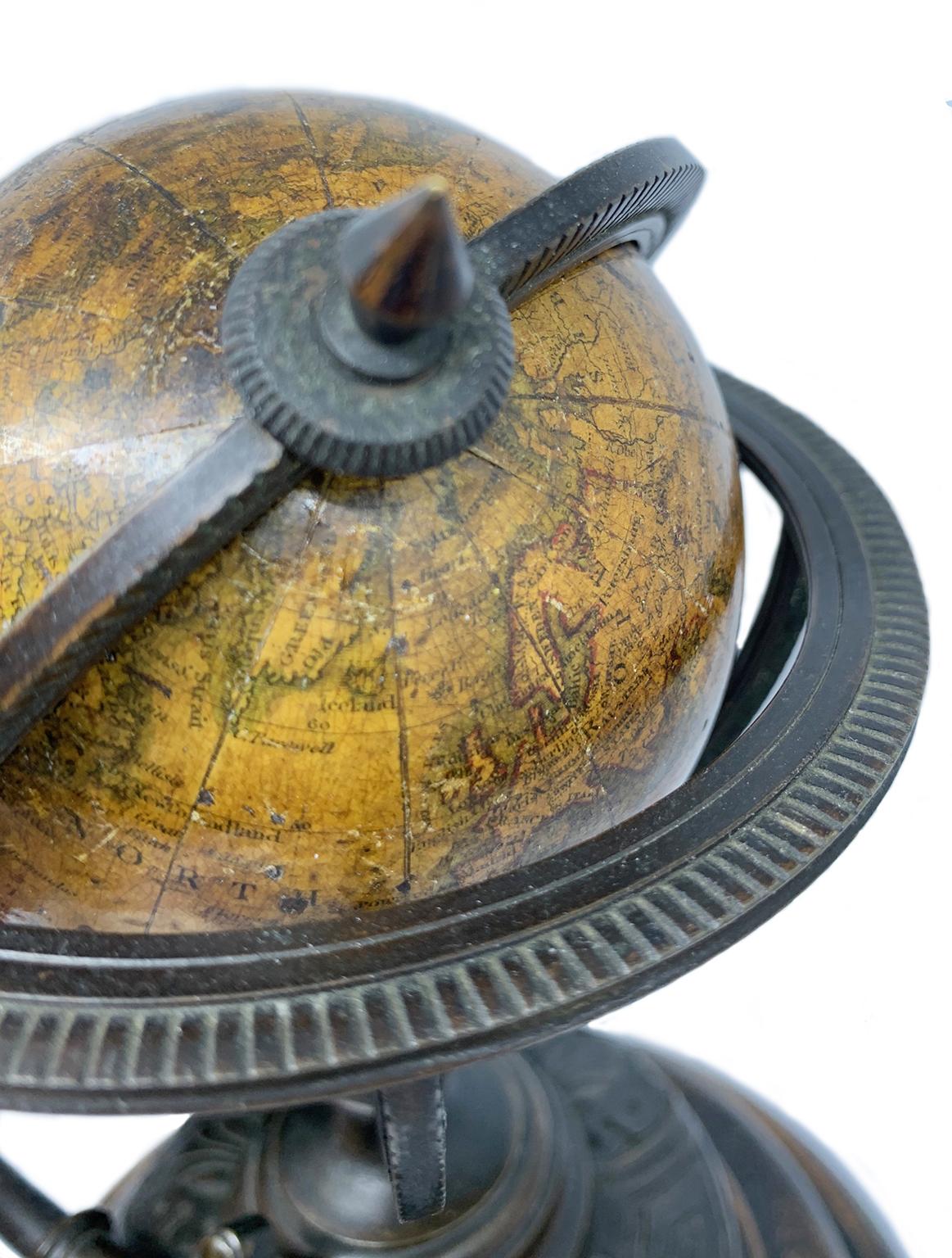 Miniature Terrestrial Globe Newton & Son London, Post 1833, Ante 1858 For Sale 4