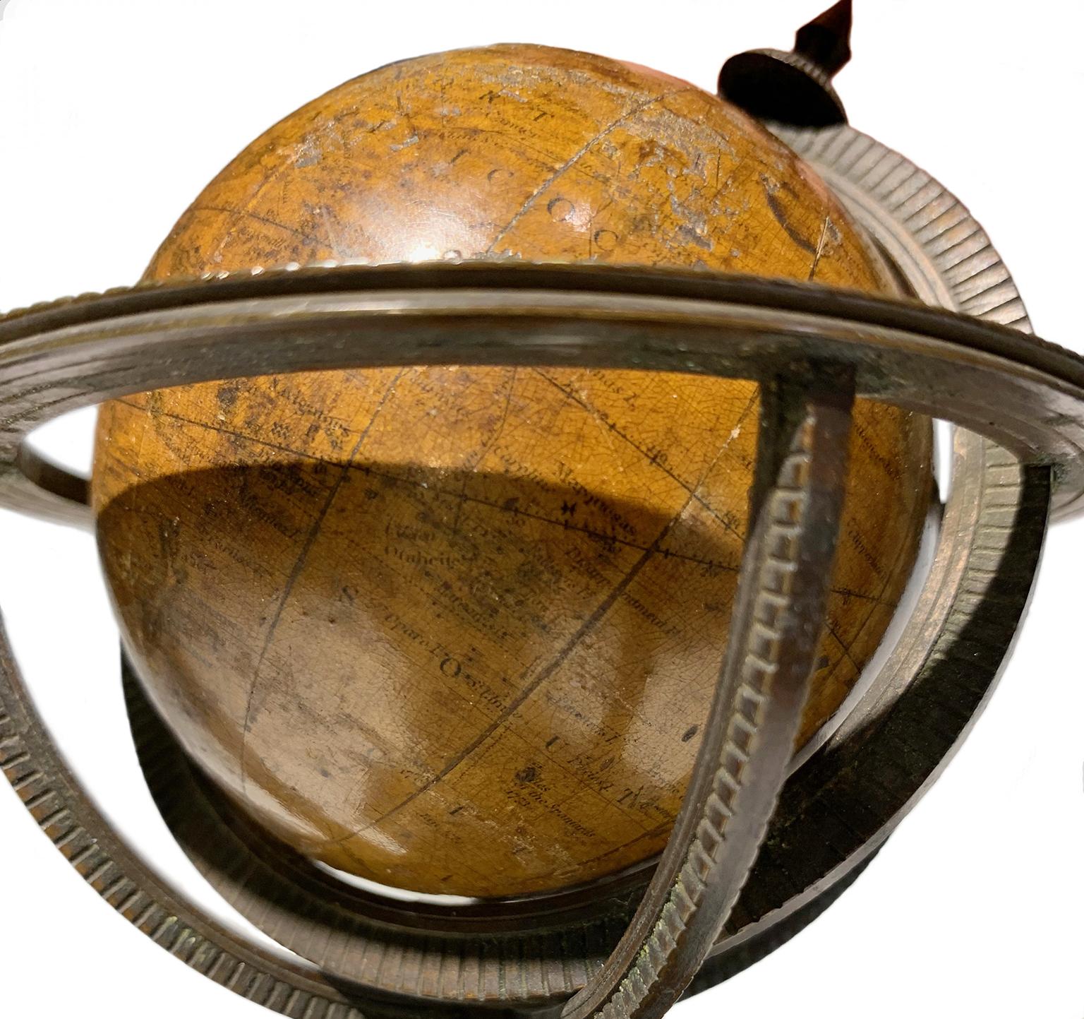 Miniatur-Miniatur- Terrestrial Globe Newton & Son London, Post 1833, Ante 1858 im Angebot 7