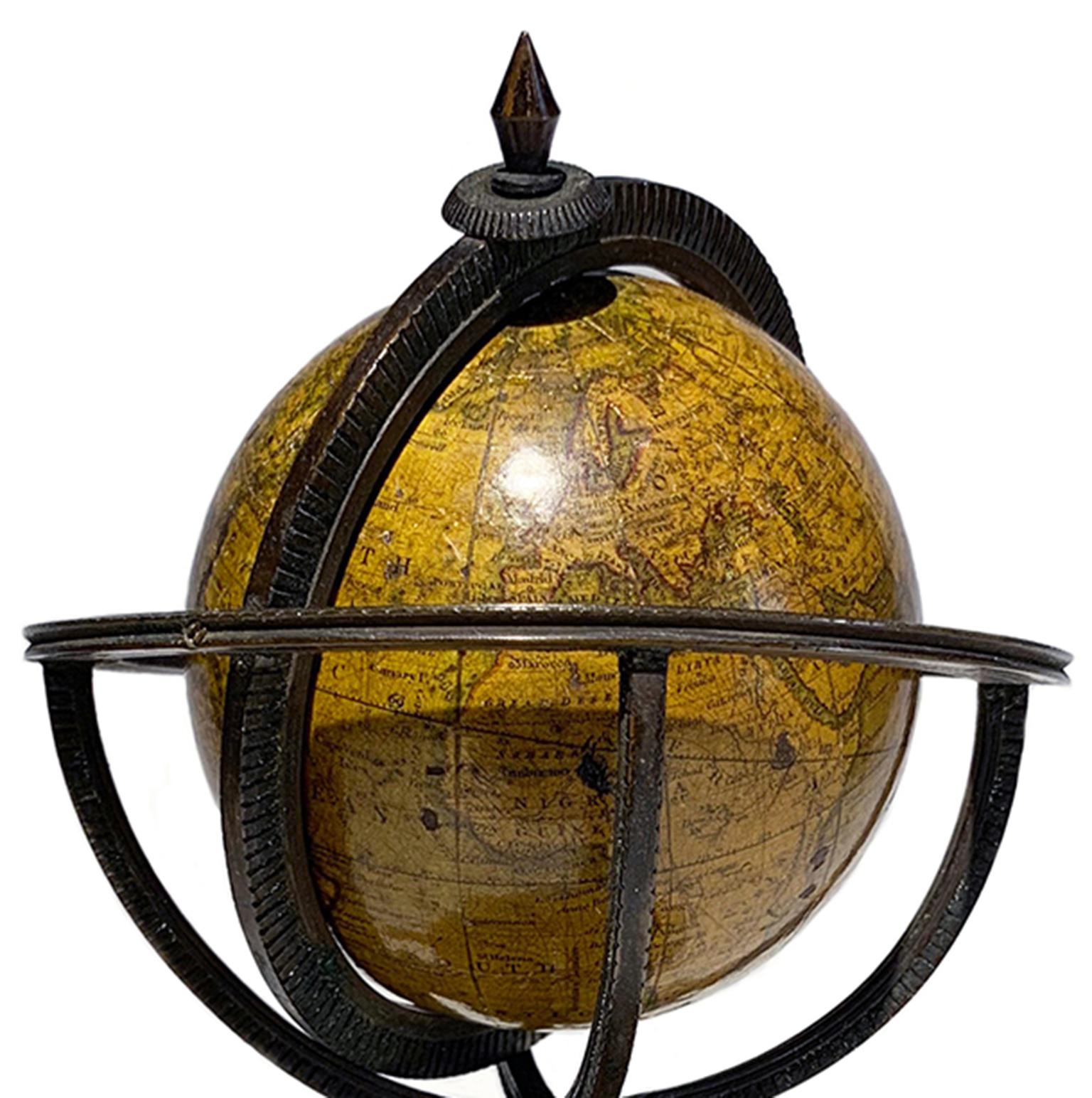Miniature Terrestrial Globe Newton & Son London, Post 1833, Ante 1858 For Sale 5
