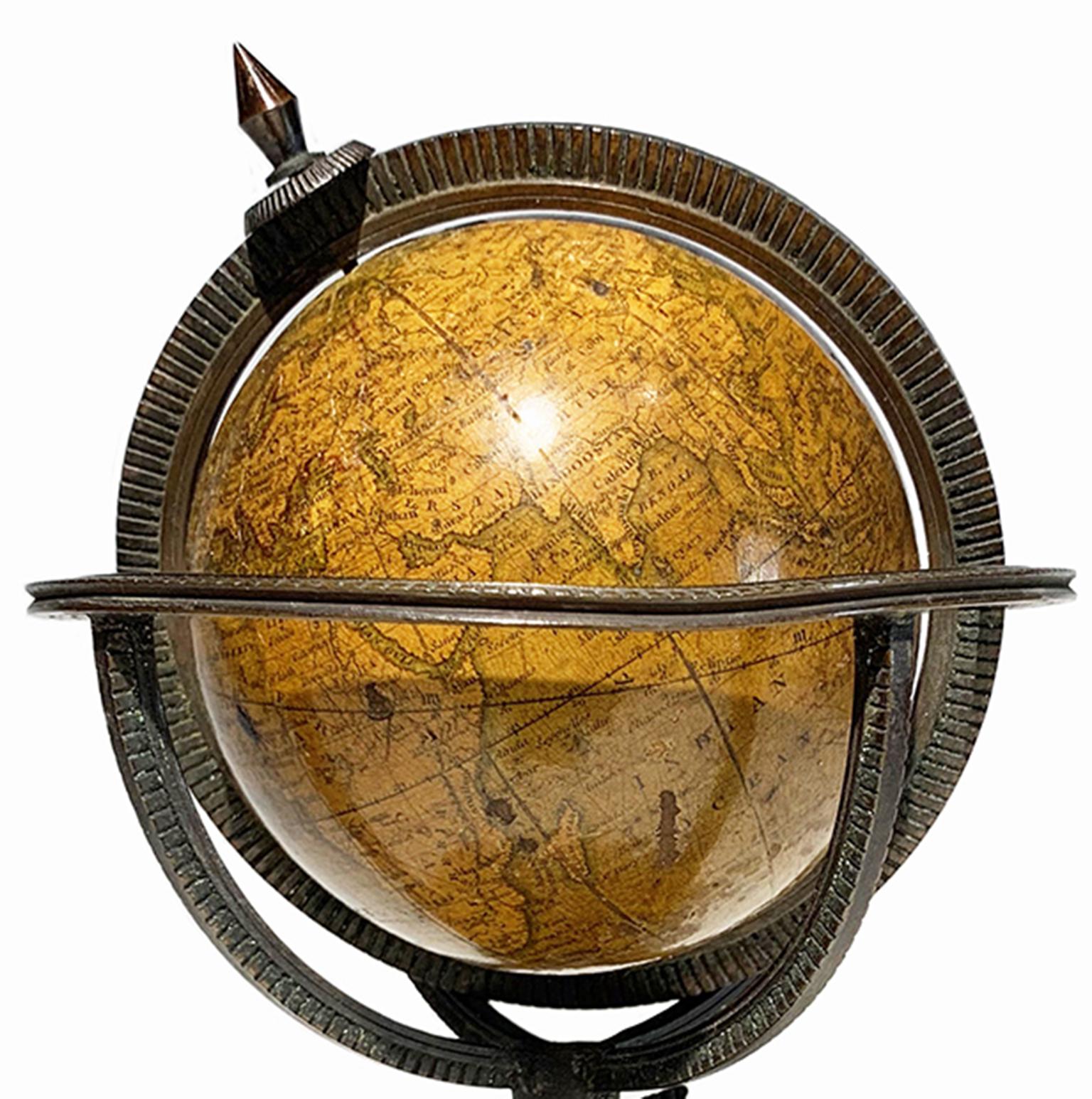 Miniatur-Miniatur- Terrestrial Globe Newton & Son London, Post 1833, Ante 1858 im Angebot 9