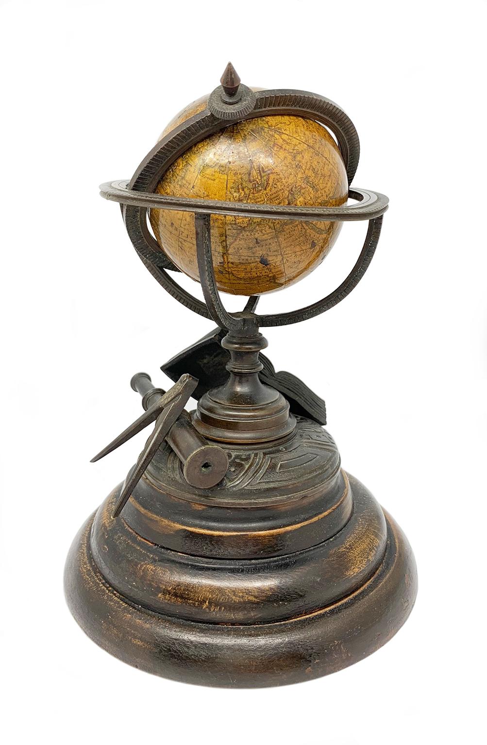 Anglais Globe terrestre miniature Newton & Son Londres, Post 1833, Ante 1858 en vente