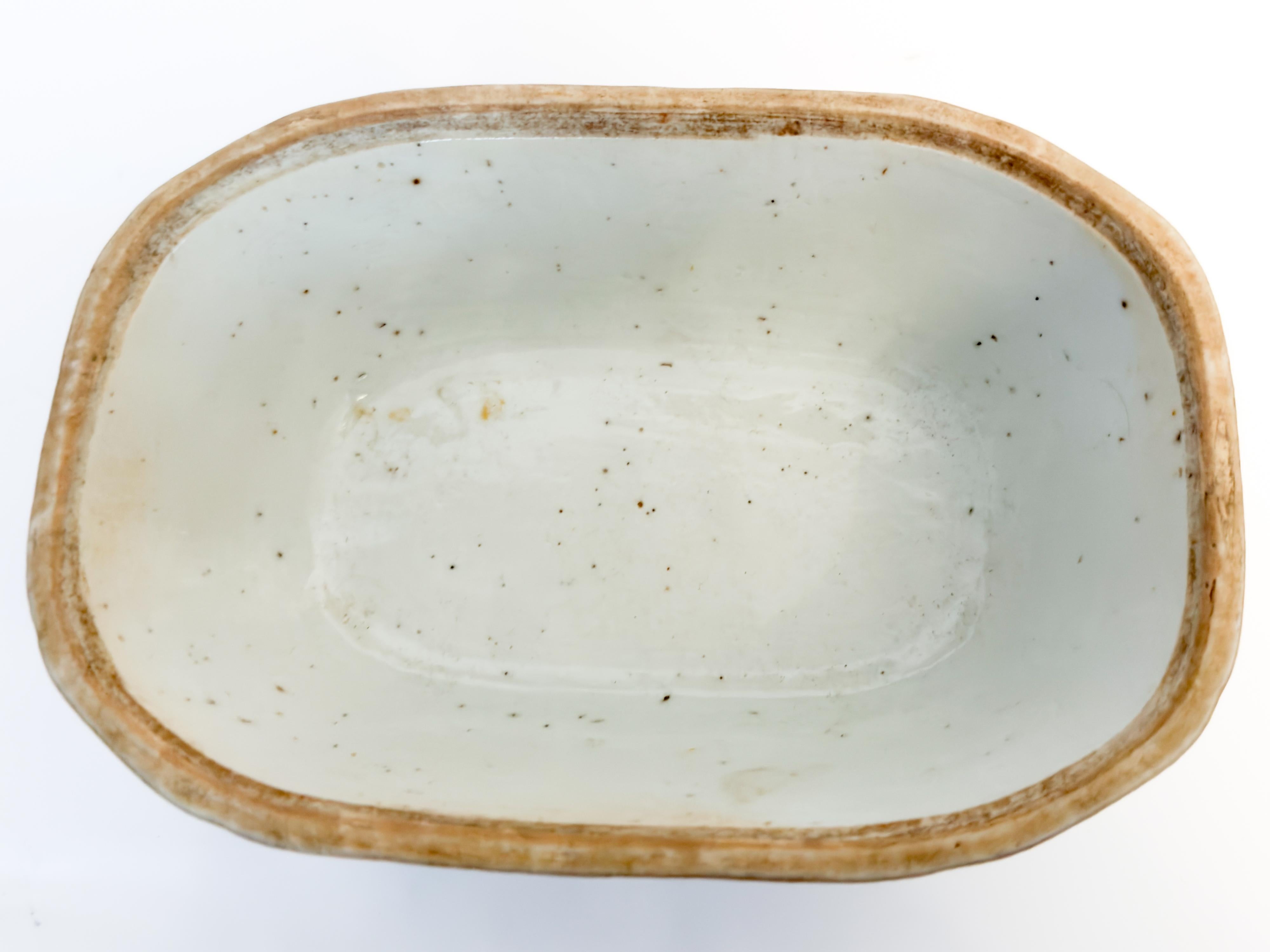 Soupière et plat miniatures en porcelaine de Canton bleue de Chine, 19e siècle en vente 3