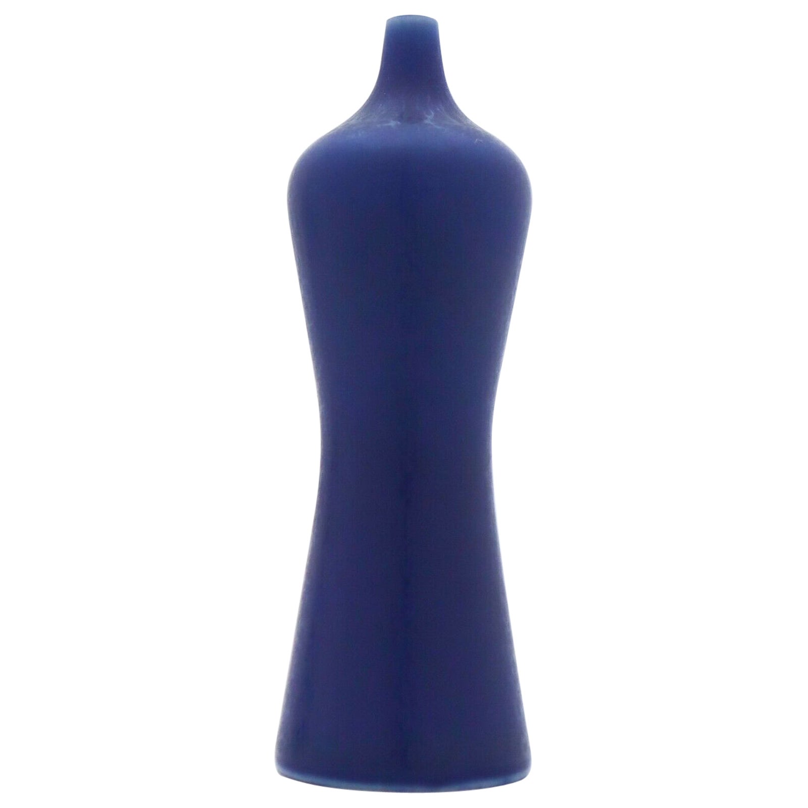 Blaue Miniaturvase von Gunnar Nylund, Rrstrand, 1950–1960er Jahre