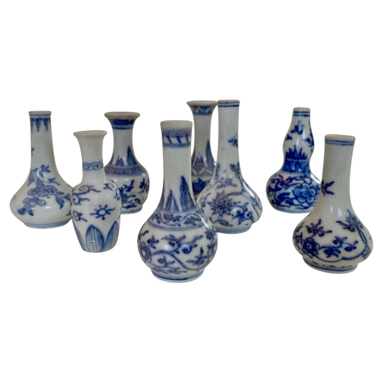 Miniature Vase from Hatcher Collection Decorated with Birds and Flowers