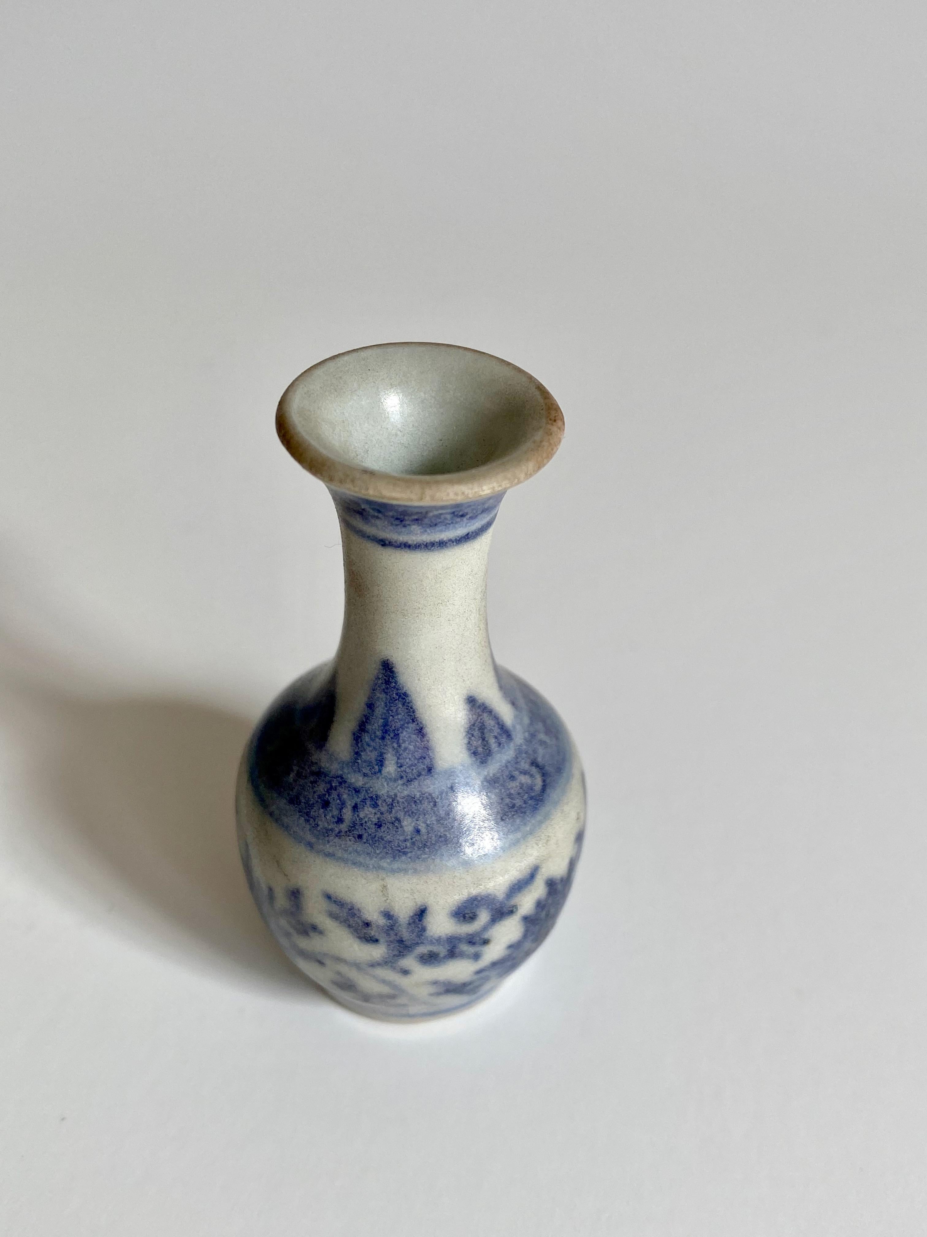 Chinese Miniature Vase from Hatcher Collection with Flared Rim For Sale