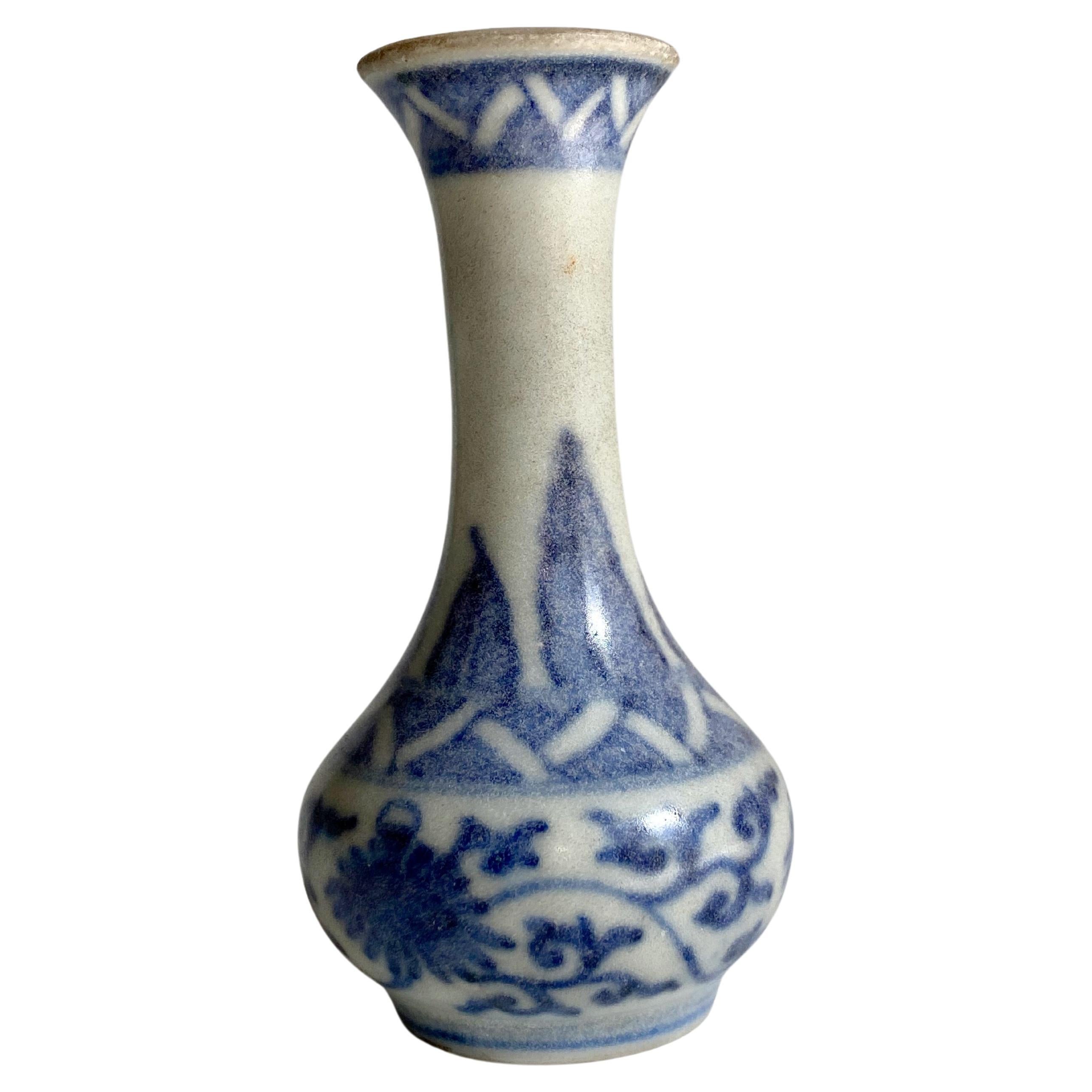 Miniature Vase from Hatcher Collection with Fluted Rim For Sale