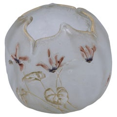 Miniature Vase with “Broken Egg” Rim by Daum