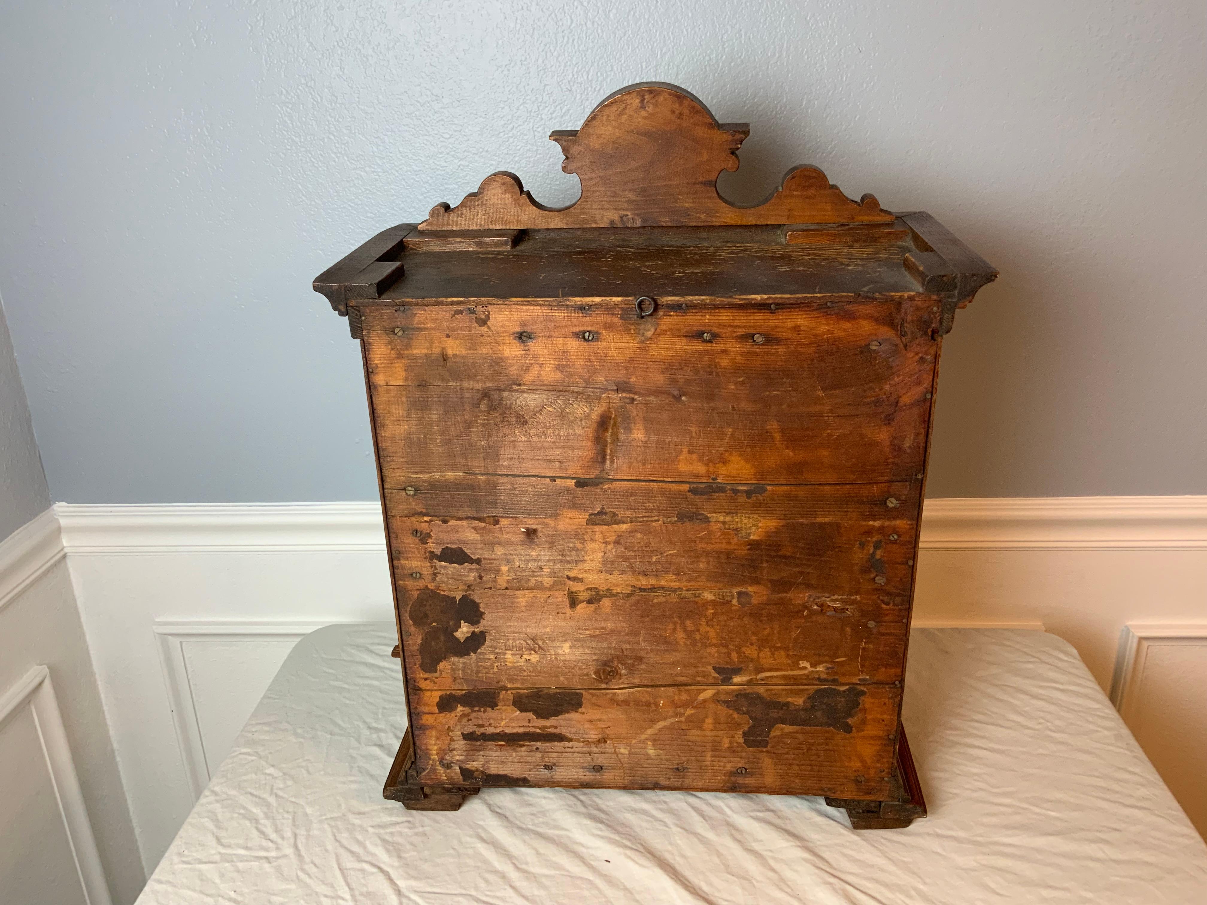 Mahogany Miniature Victorian Chest  For Sale
