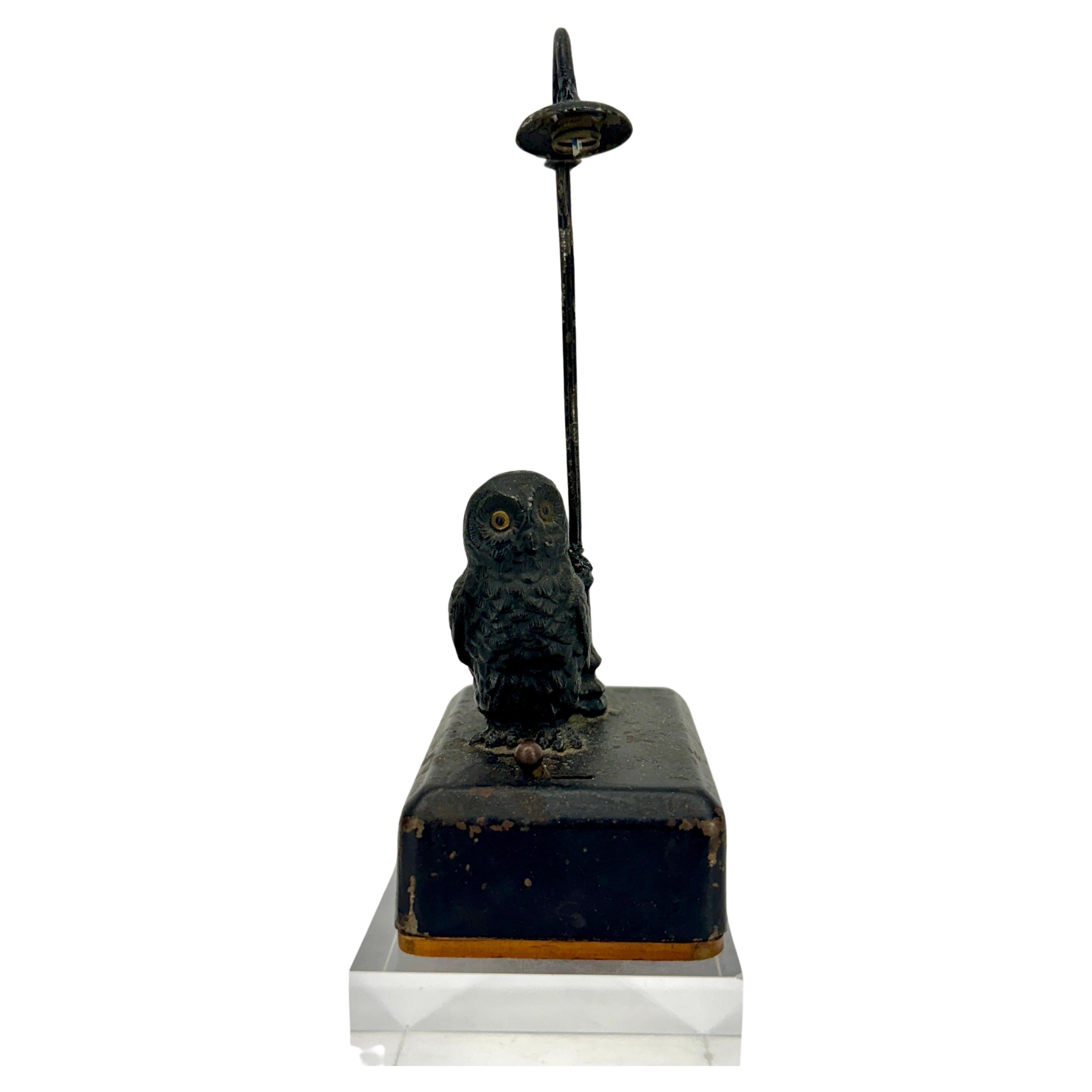 Artisanat Miniature Vintage décorative hibou et lanterne de rue Lights de table  en vente