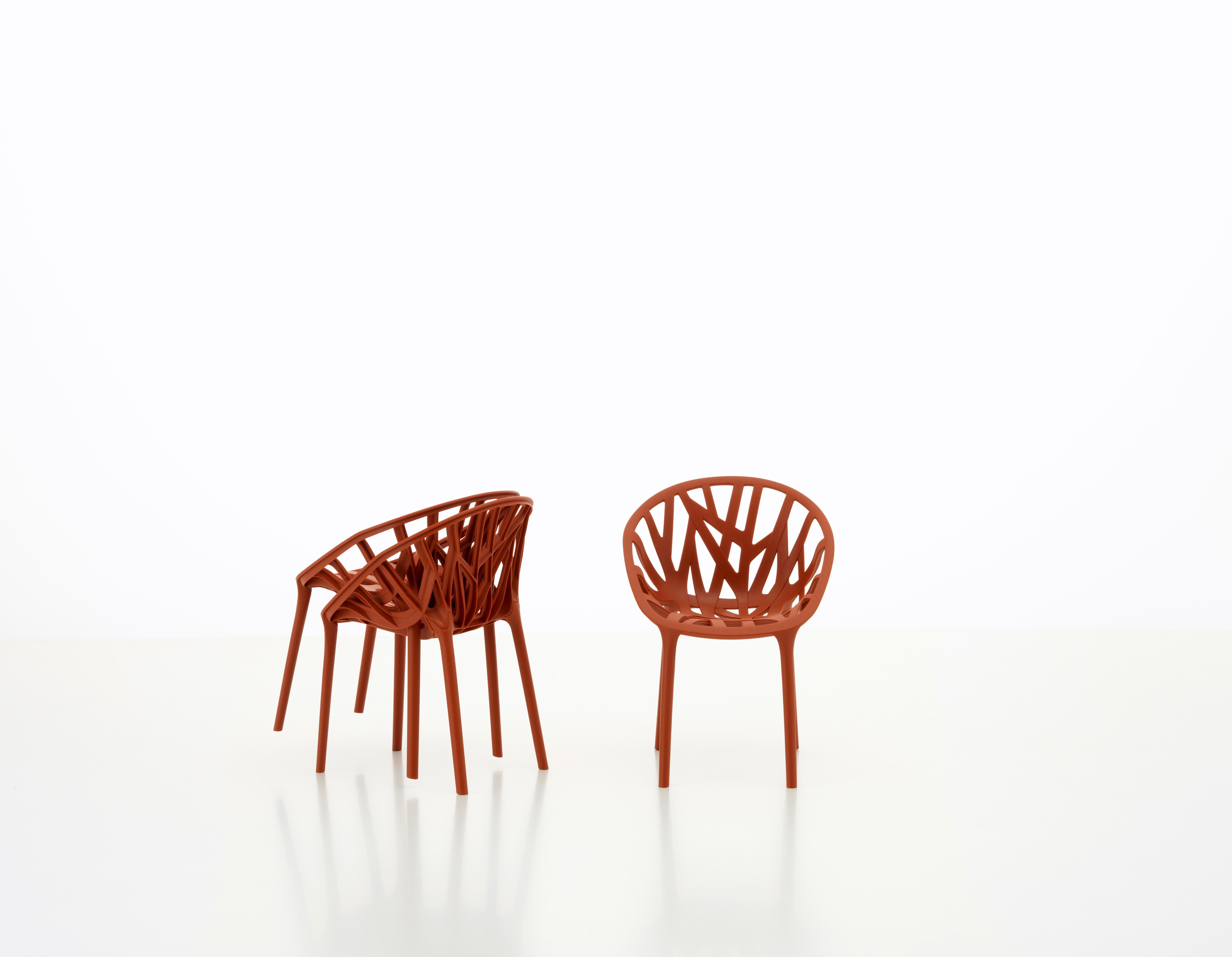 These products are only available in the United States.

Vitra Vegetal set of three miniature chair in brick by Ronan & Erwan Bouroullec.

The Vegetal is an organically-shaped chair that is meant to look as if it had taken its shape naturally.