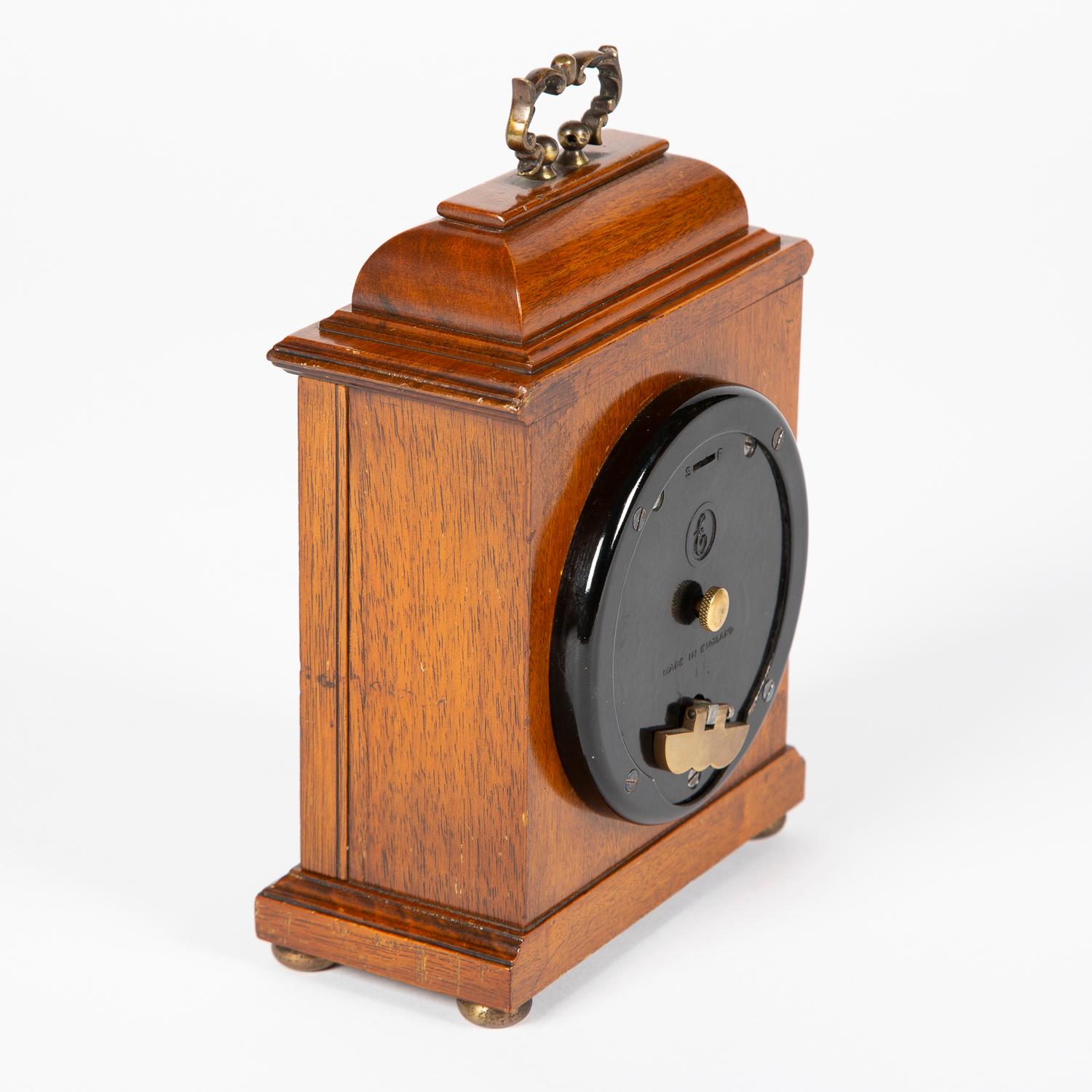 Miniature Walnut Bracket Clock by F.W. Elliott 7