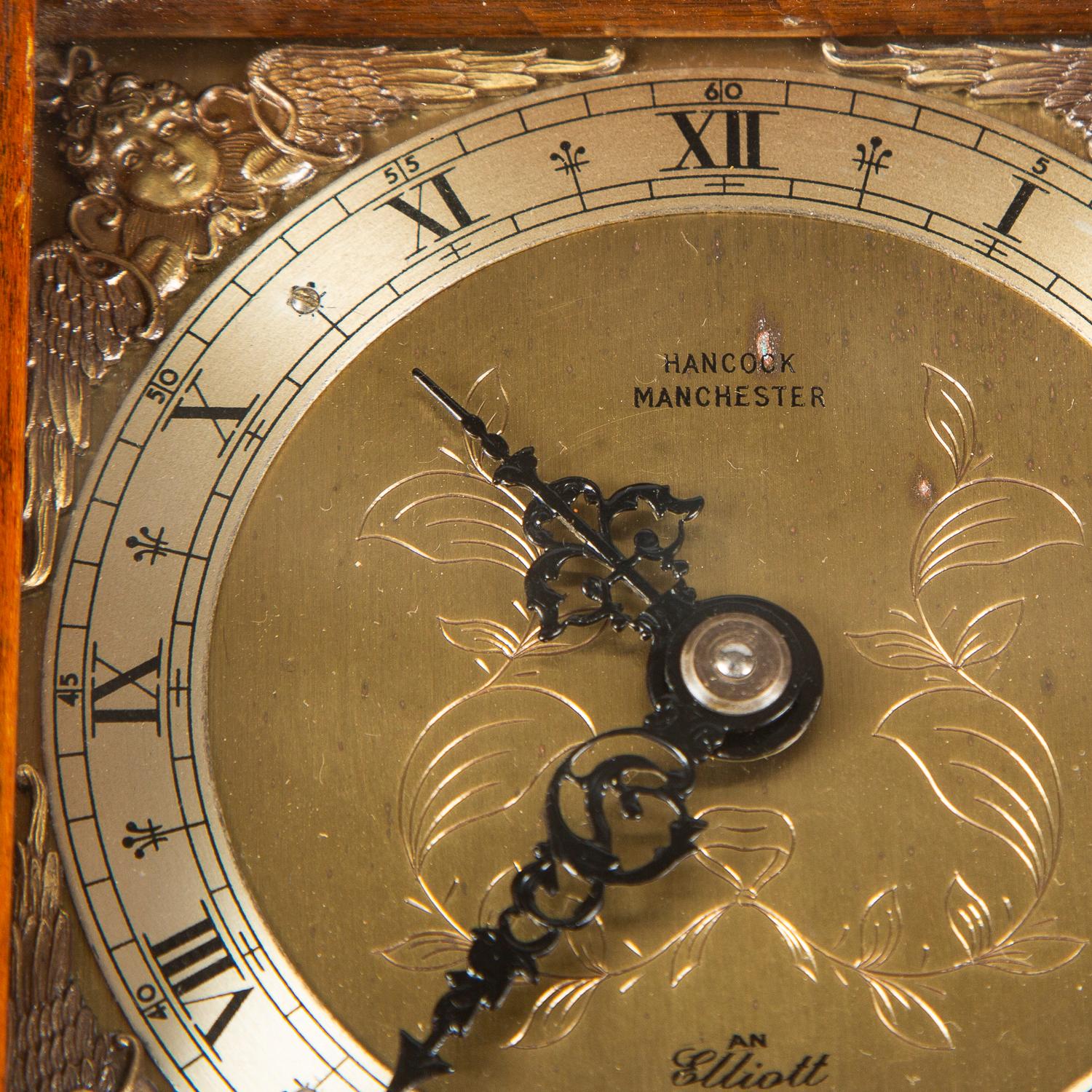 20th Century Miniature Walnut Bracket Clock by F.W. Elliott