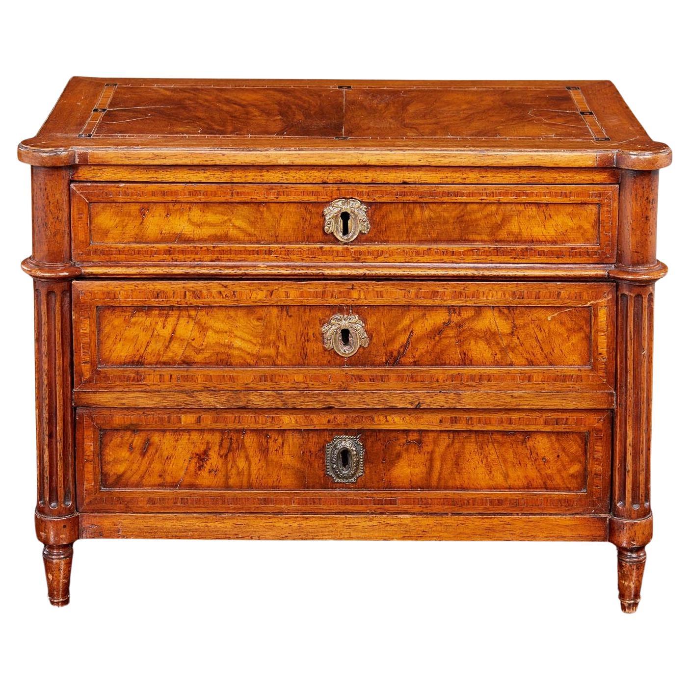 Miniature Walnut Commode