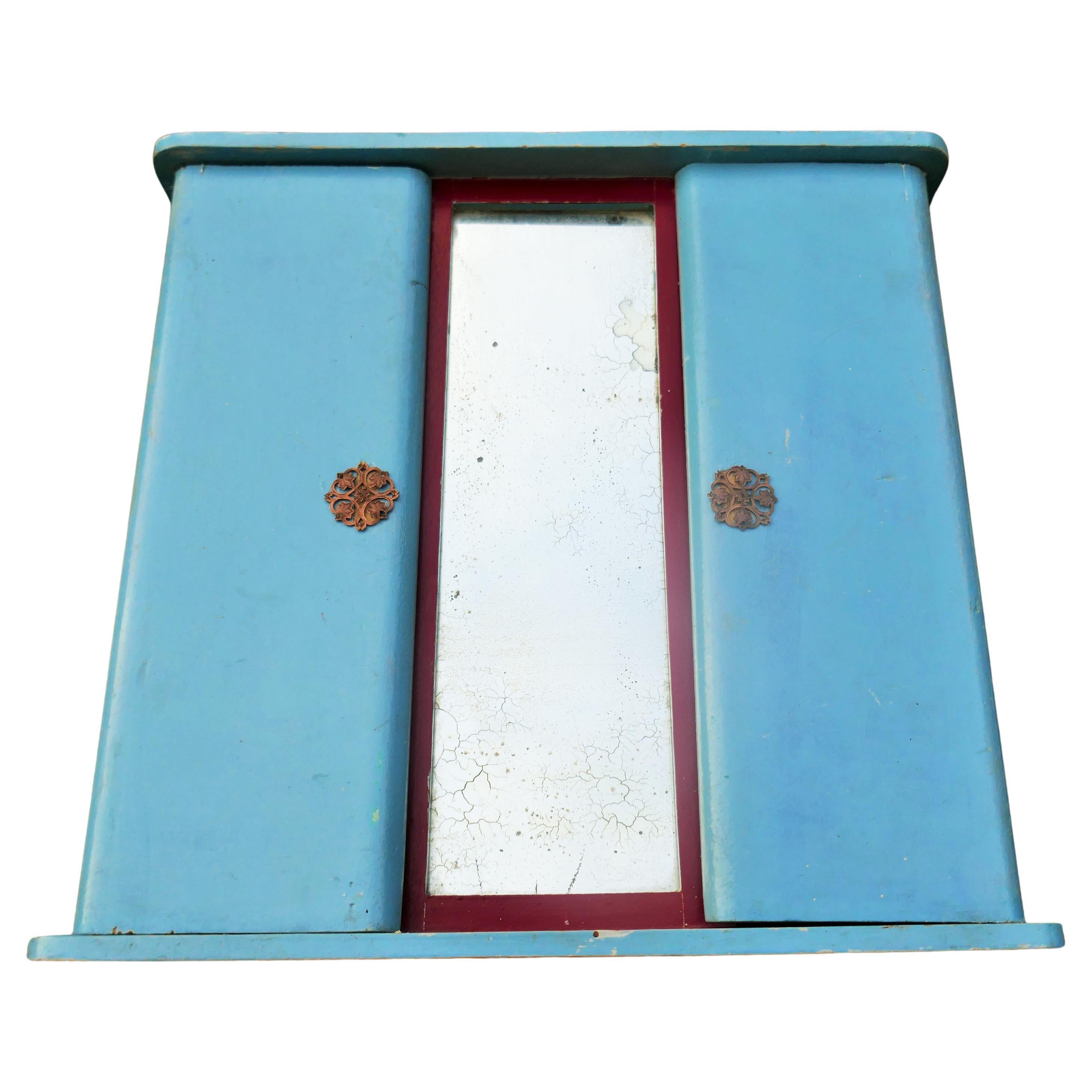 Modern Miniature wardrobe. Oxidized mirror For Sale