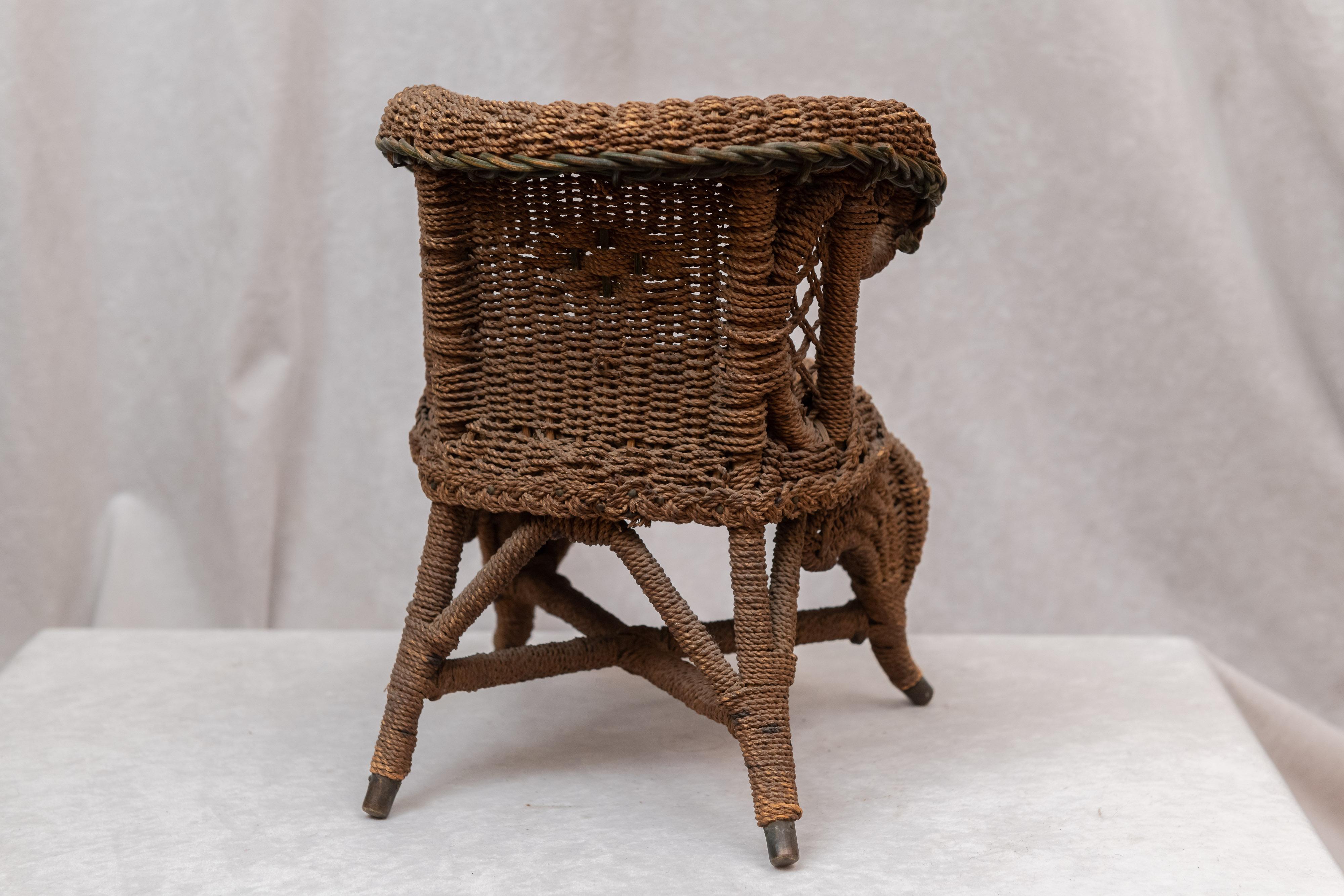 miniature wicker chair