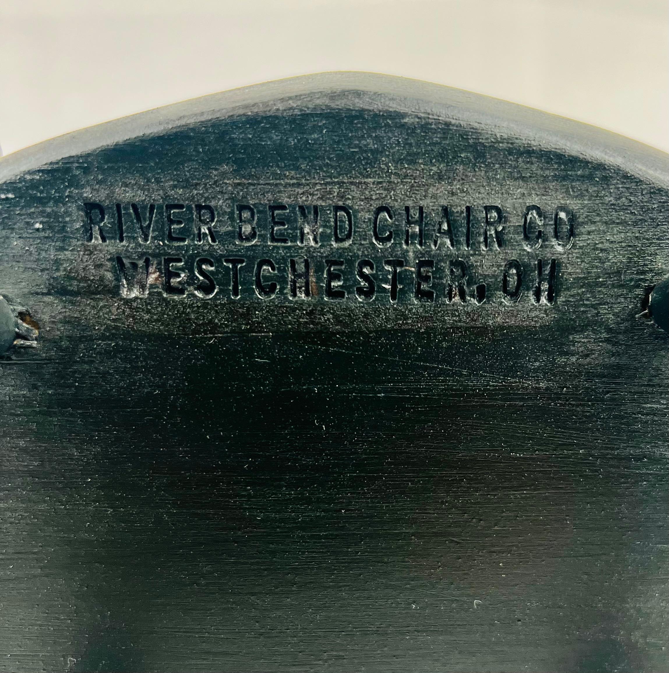 American Miniature Windsor Armchair-Essex Green Paint-stamped Riverbend Chair Co., Ohio
