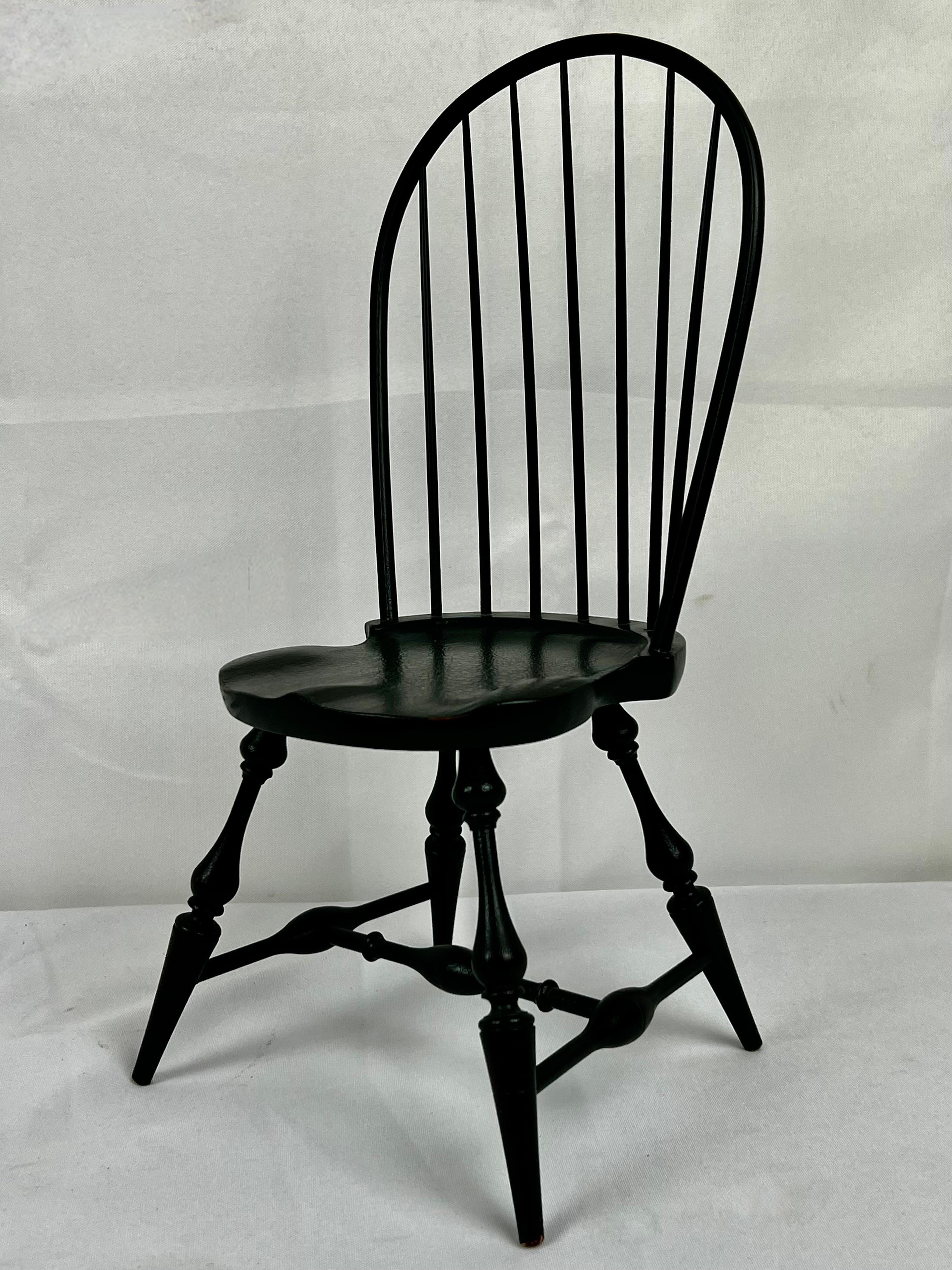 Miniature Windsor Side Chair painted Essex Green by Riverbend Chair Co., Ohio. 2
