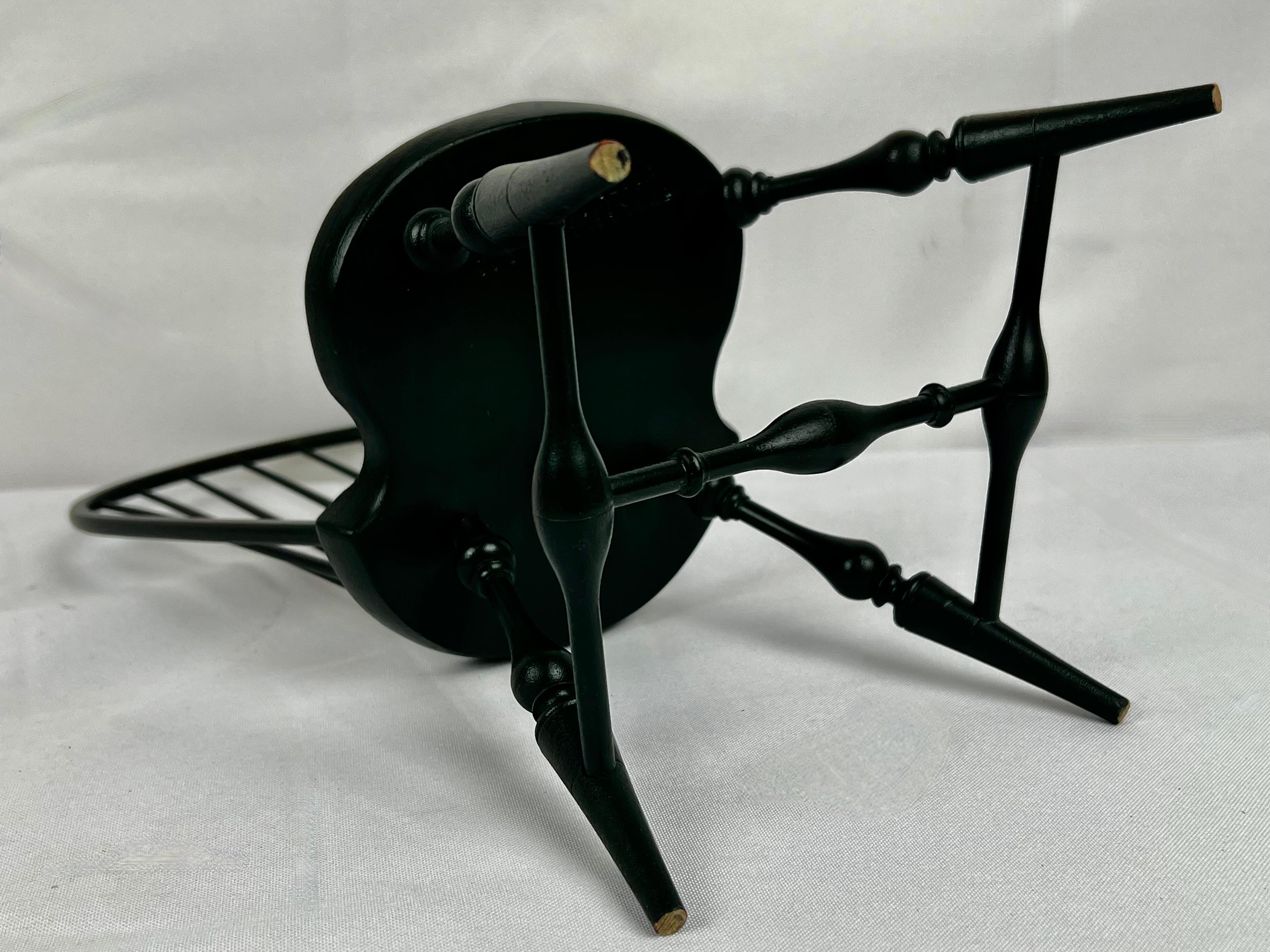 Wood Miniature Windsor Side Chair painted Essex Green by Riverbend Chair Co., Ohio.