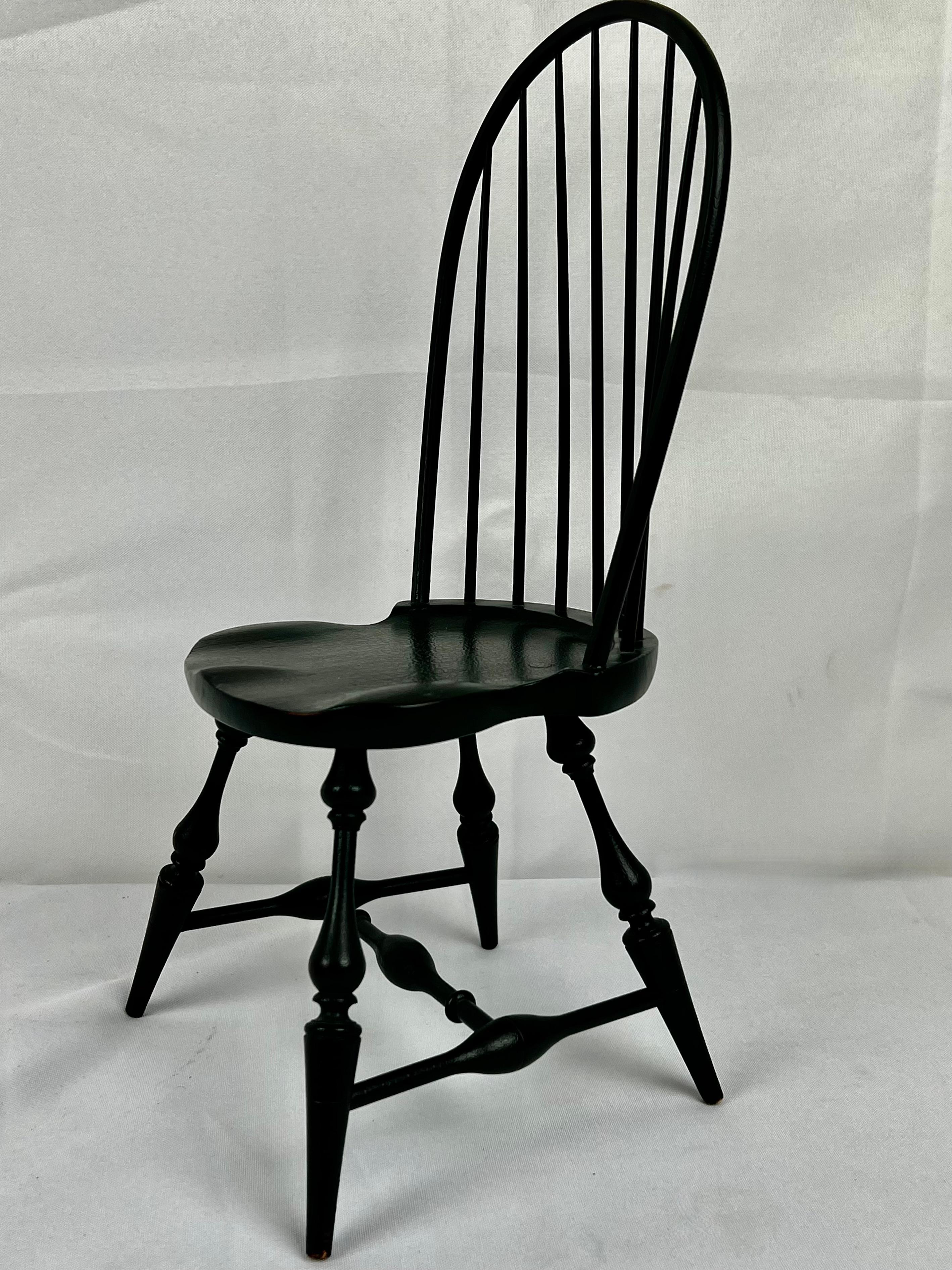 Miniature Windsor Side Chair painted Essex Green by Riverbend Chair Co., Ohio. 1