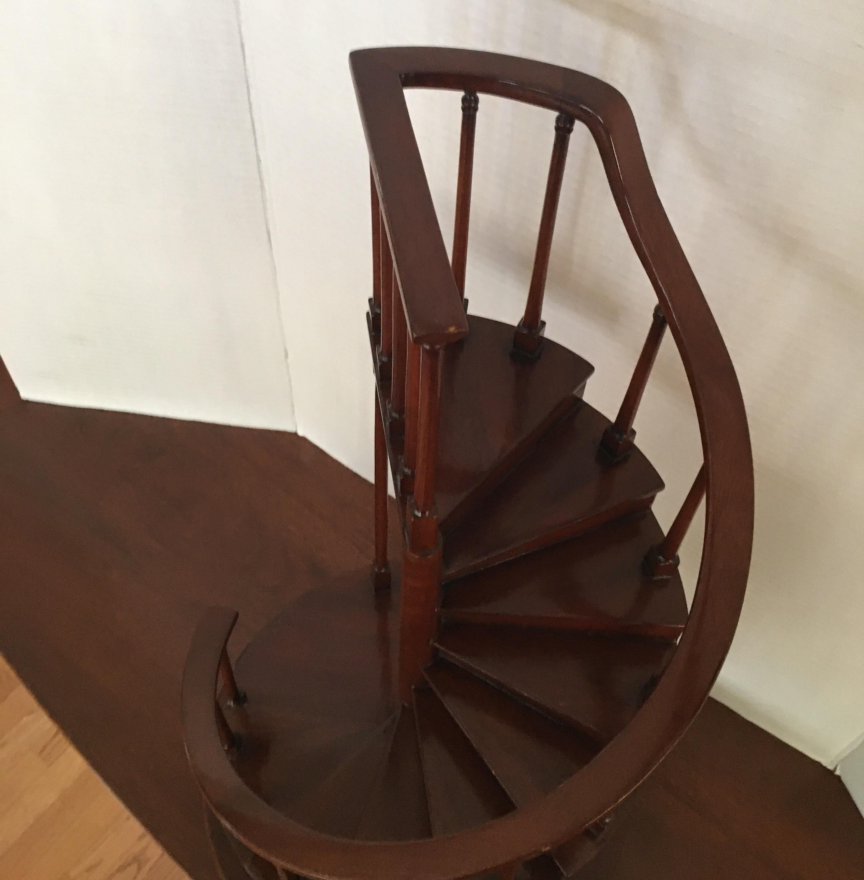 Miniature Wood Staircase by Maitland Smith In Good Condition In Chicago, IL