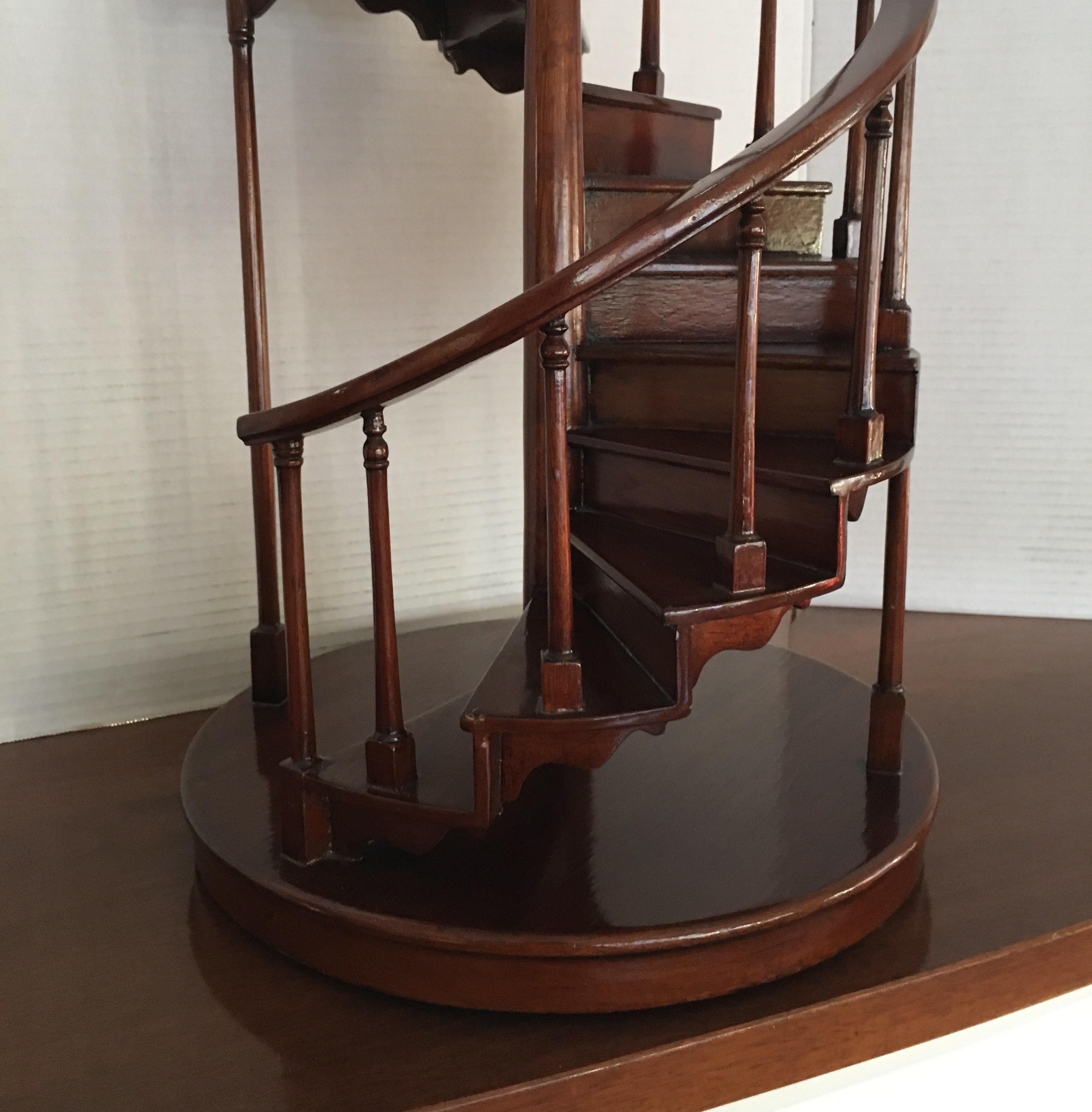 Mahogany Miniature Wood Staircase by Maitland Smith