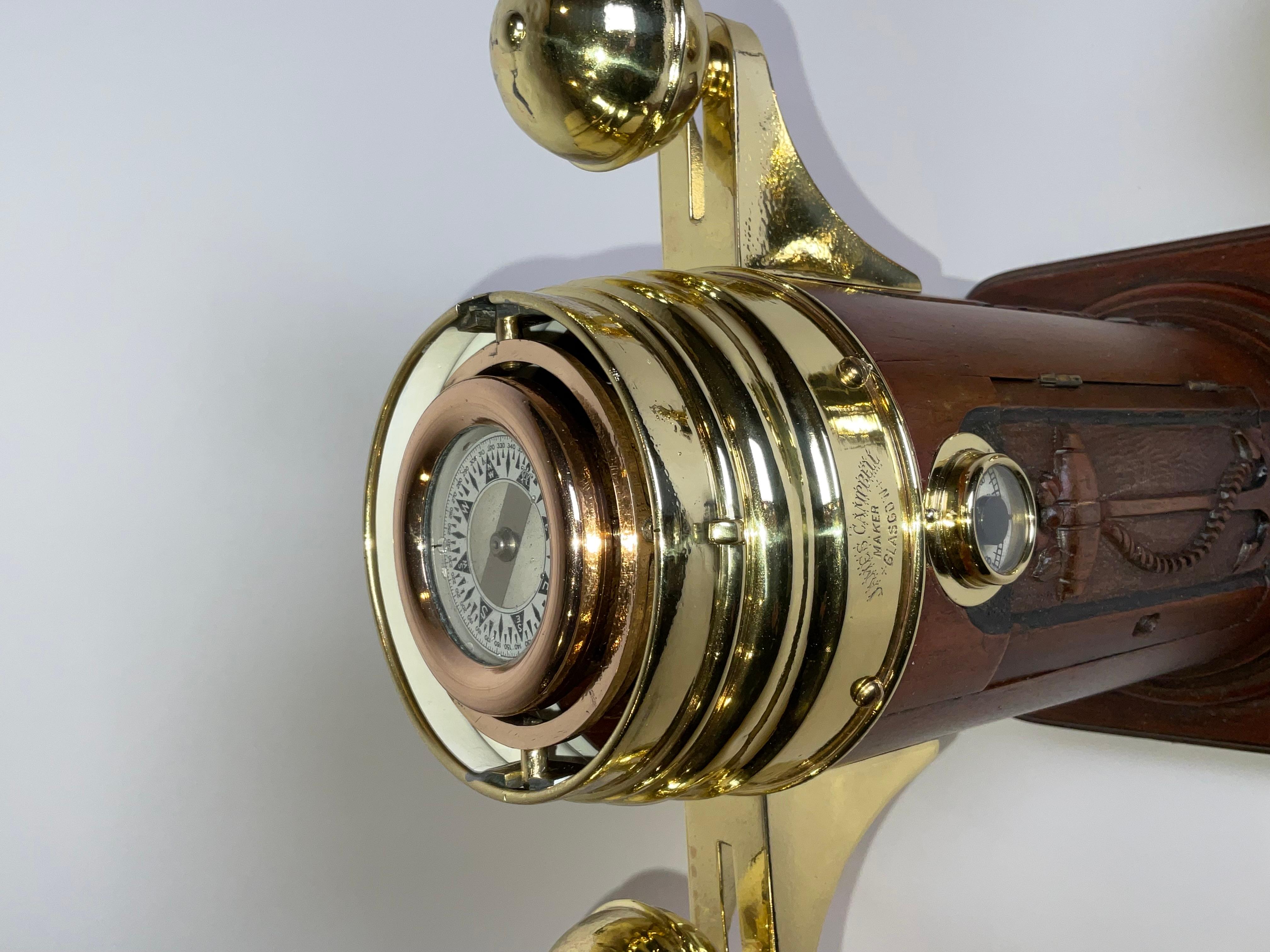 Binnacle de bateau miniature par A James Campbell de Glasgow en vente 10
