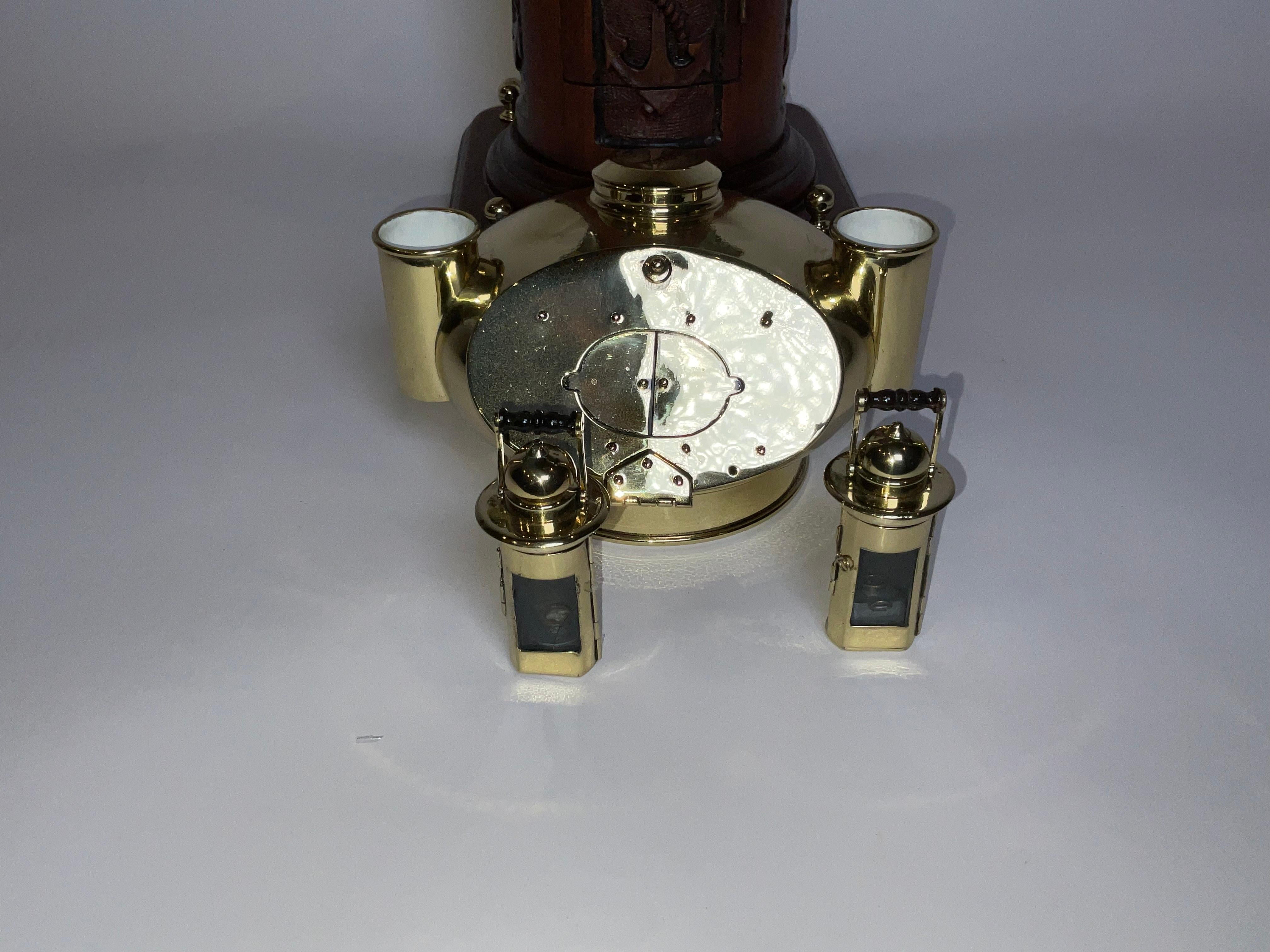 Binnacle de bateau miniature par A James Campbell de Glasgow en vente 12
