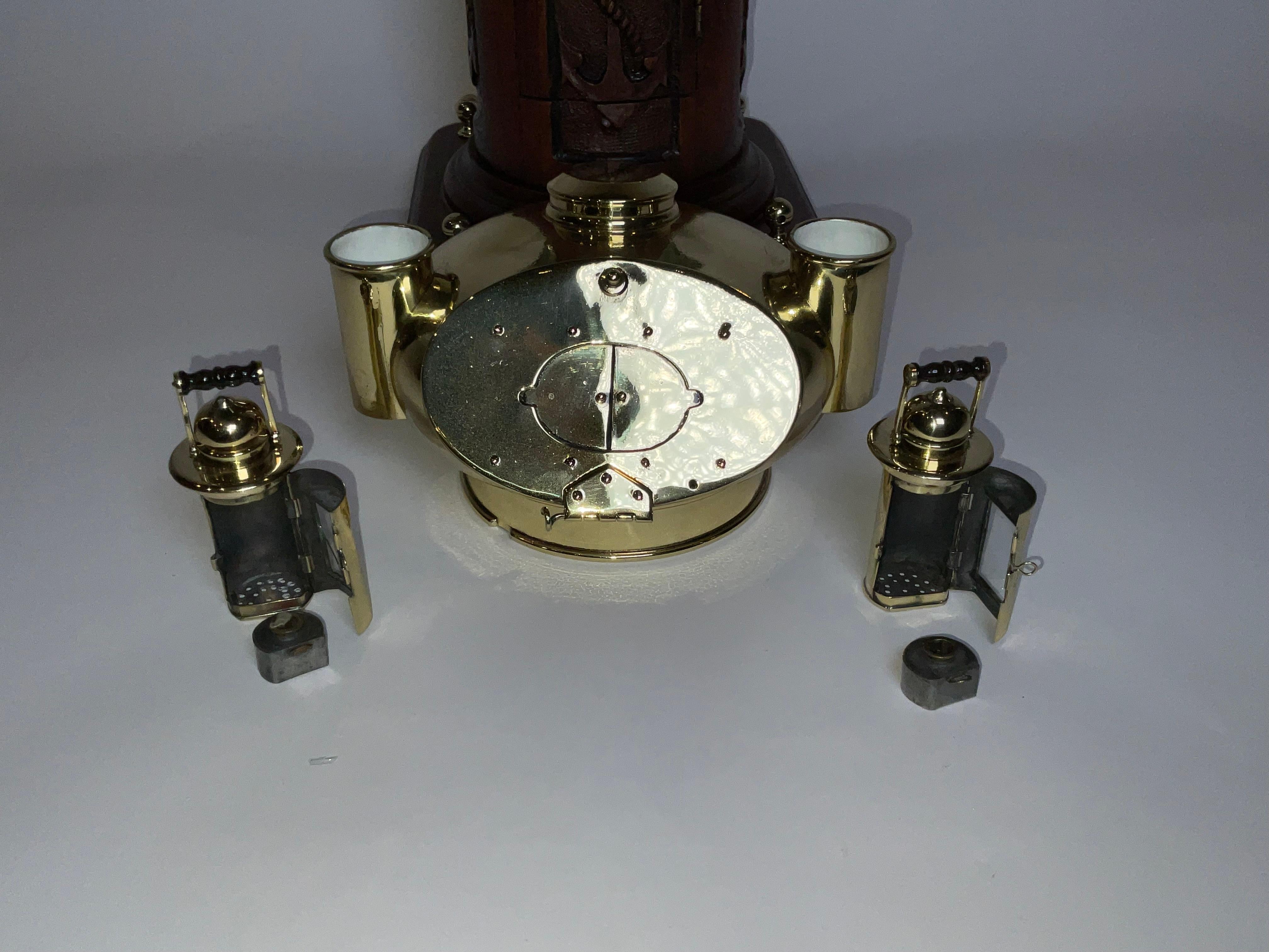 Binnacle de bateau miniature par A James Campbell de Glasgow en vente 14