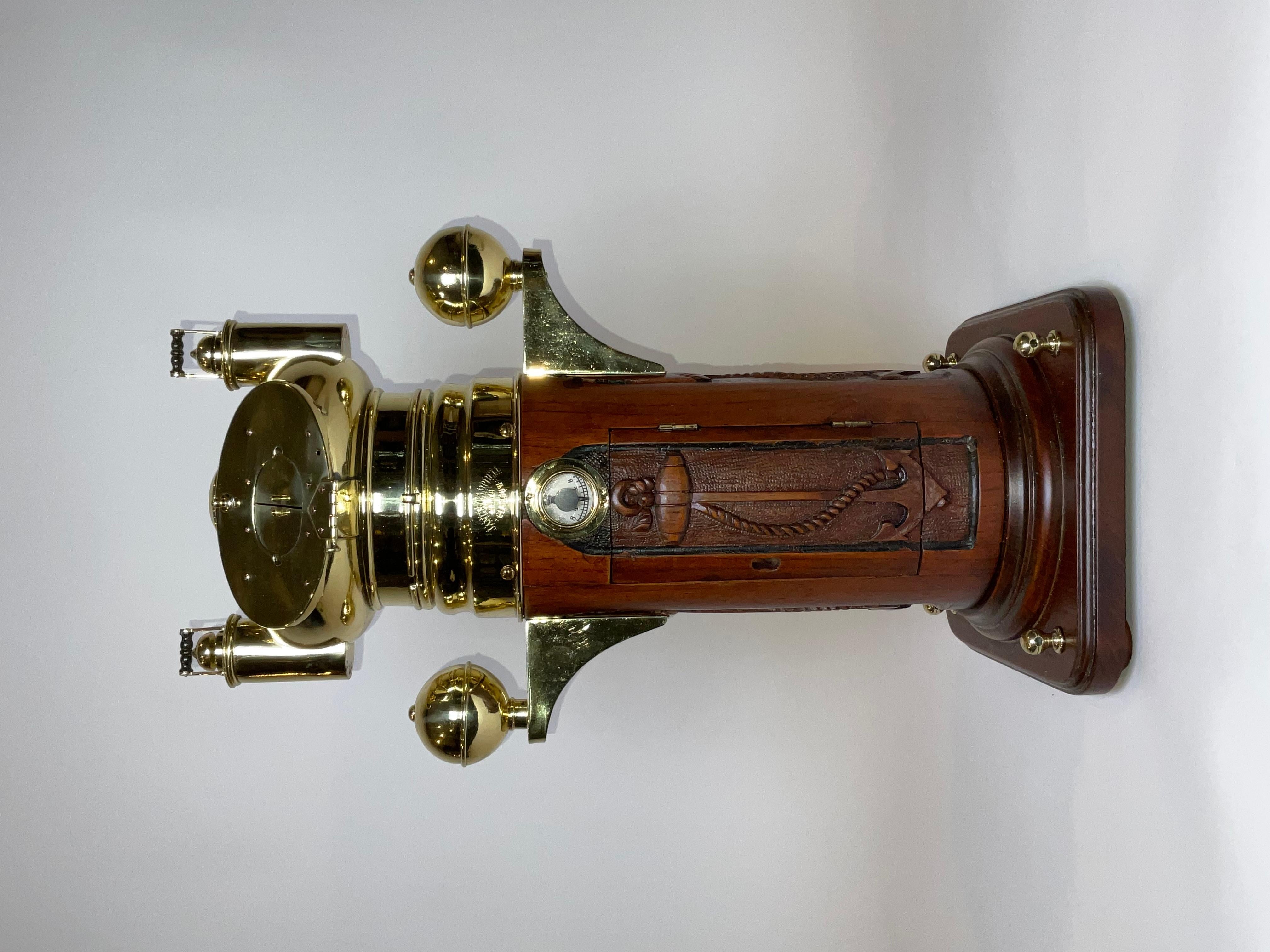 Nord-américain Binnacle de bateau miniature par A James Campbell de Glasgow en vente