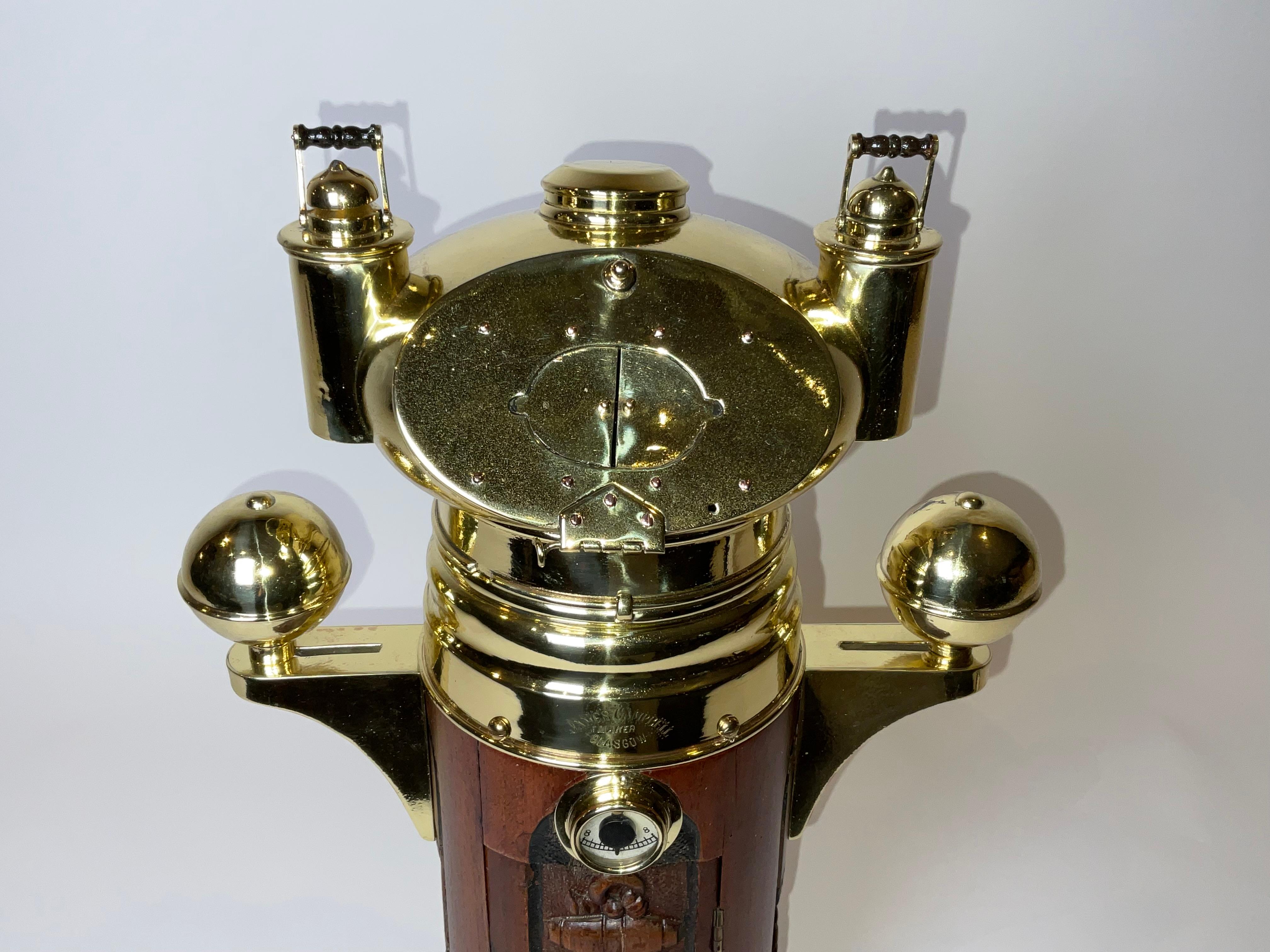 Binnacle de bateau miniature par A James Campbell de Glasgow en vente 1