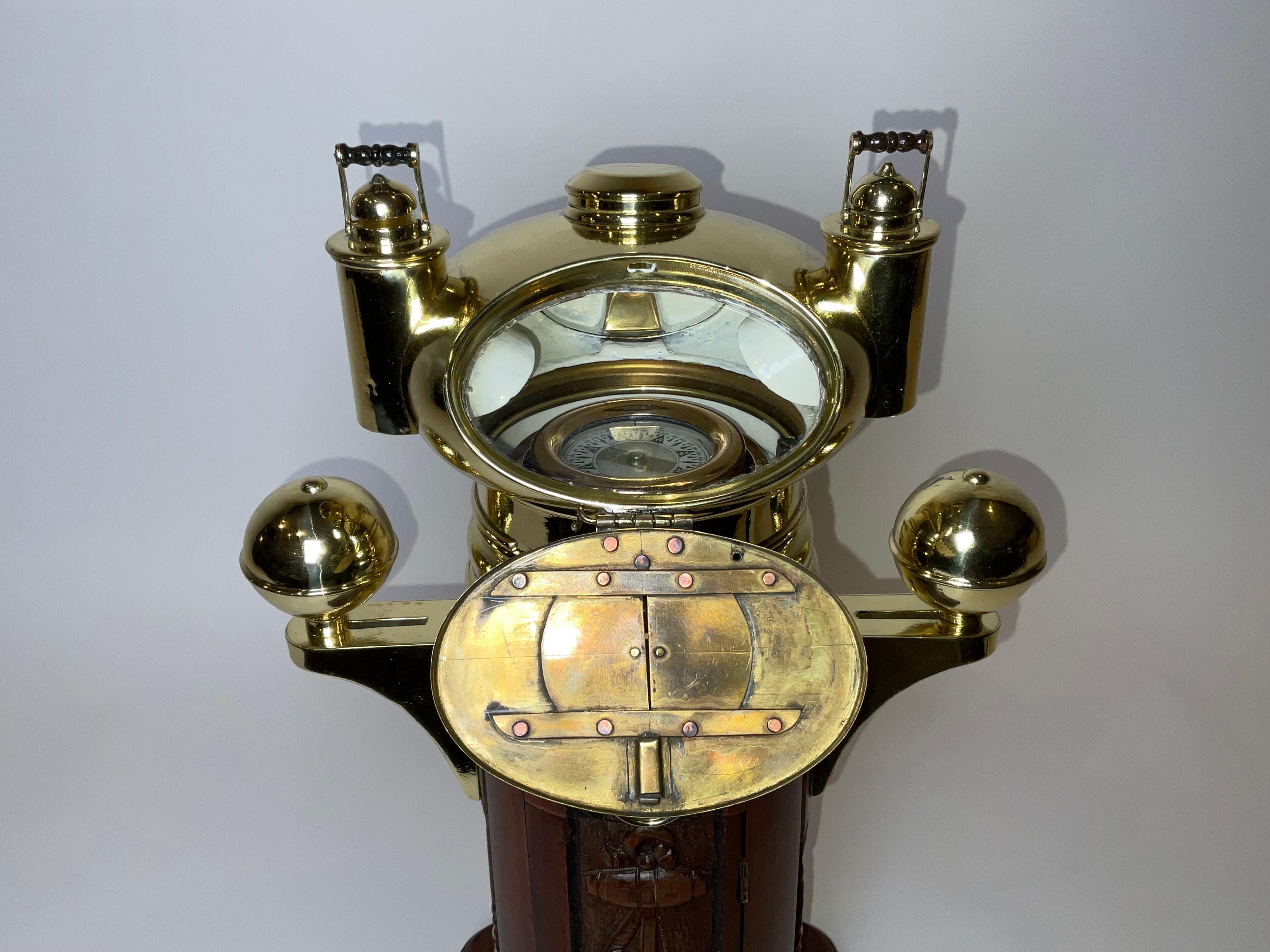 Binnacle de bateau miniature par A James Campbell de Glasgow en vente 2