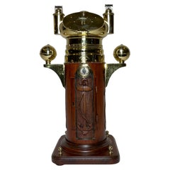 Binnacle de bateau miniature par A James Campbell de Glasgow