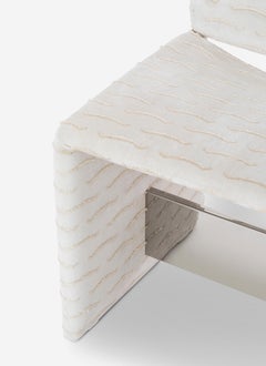Miniforms Cubola Chair upholstered in fabric and Base in Super Mirror by E-GGS